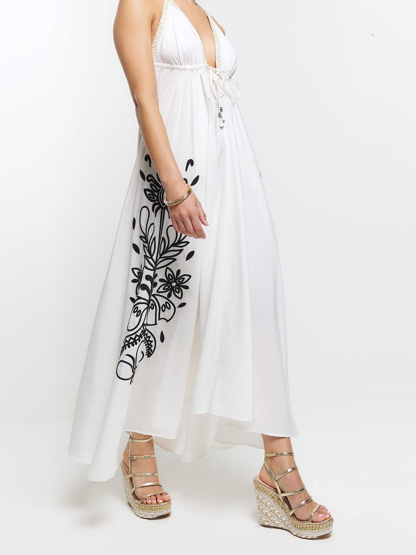 river-island-embroidered-hanky-hem-maxi-dress-creamoutfit