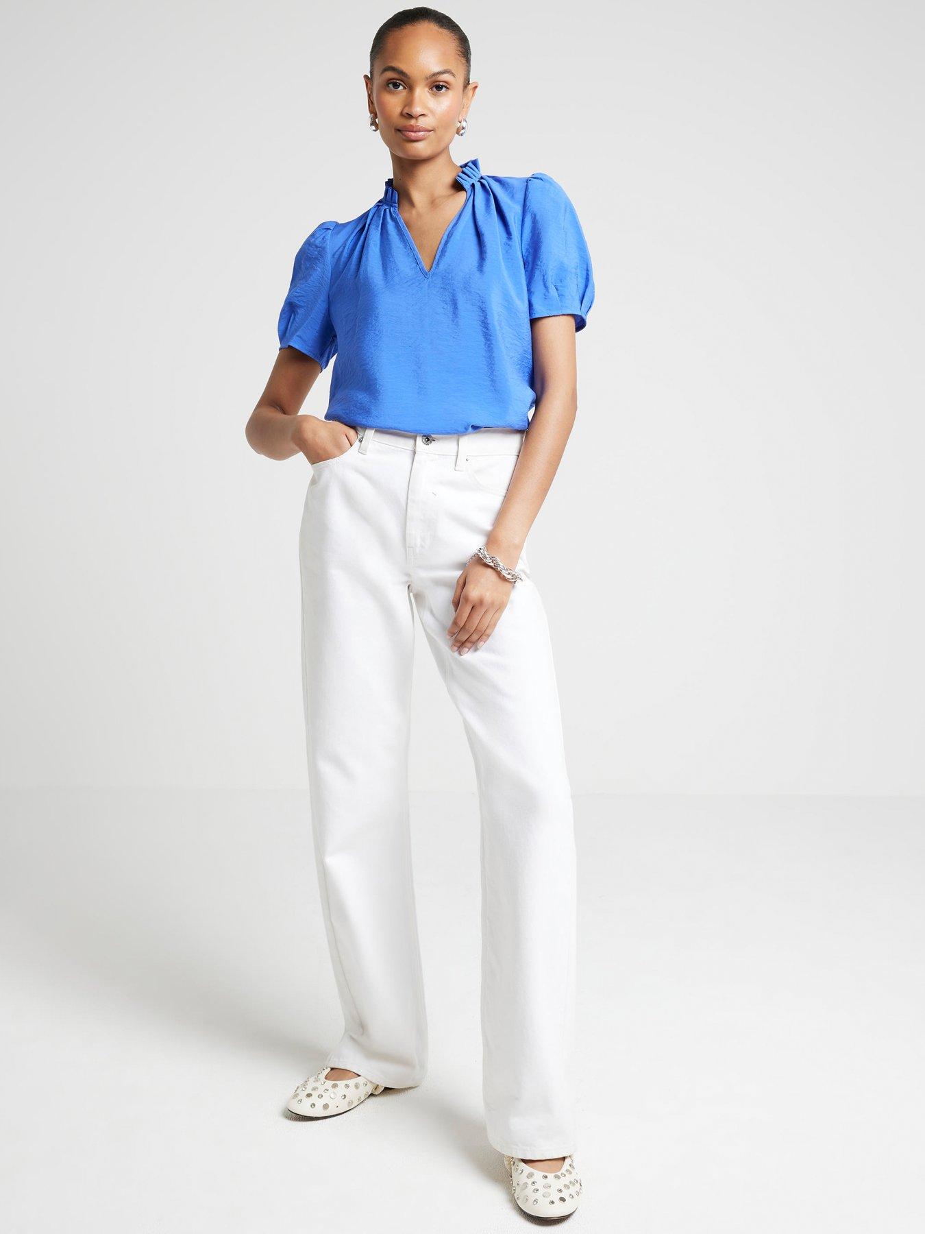 river-island-frilly-neck-blouse-bright-blueback