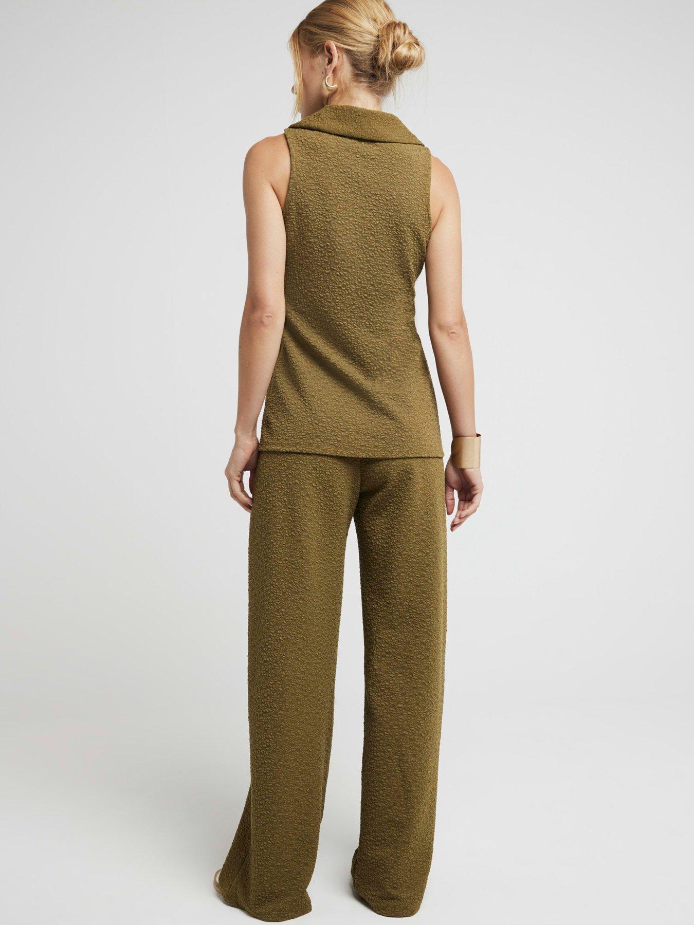 river-island-wide-leg-textured-trousers-khakistillFront