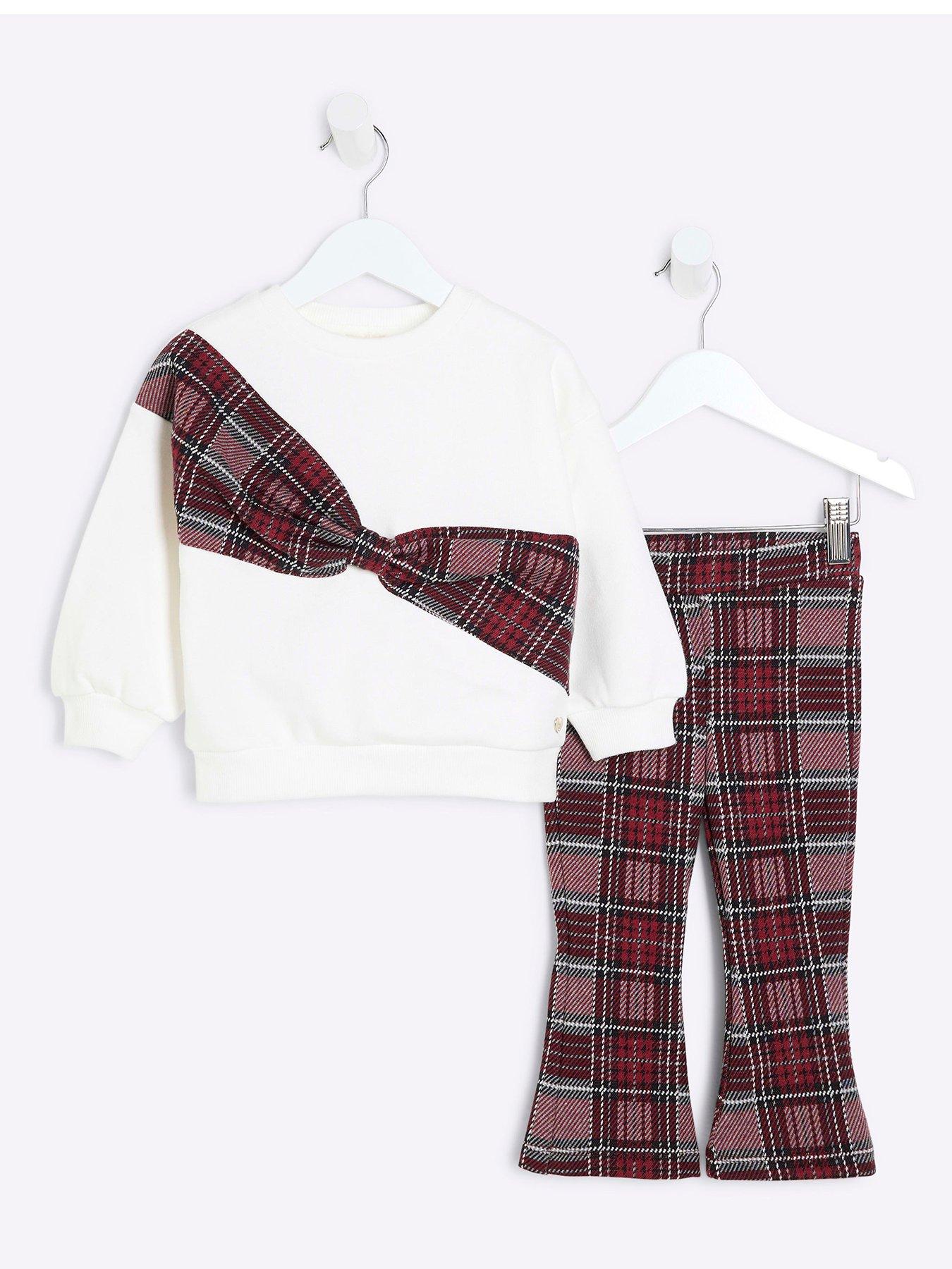 river-island-mini-mini-girl-check-bow-sweat-set-creamfront