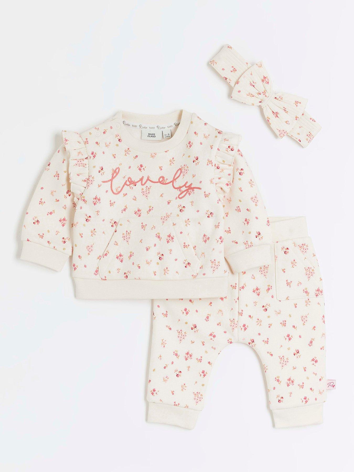 river-island-baby-floral-sweatshirt-3-piece-set-cream