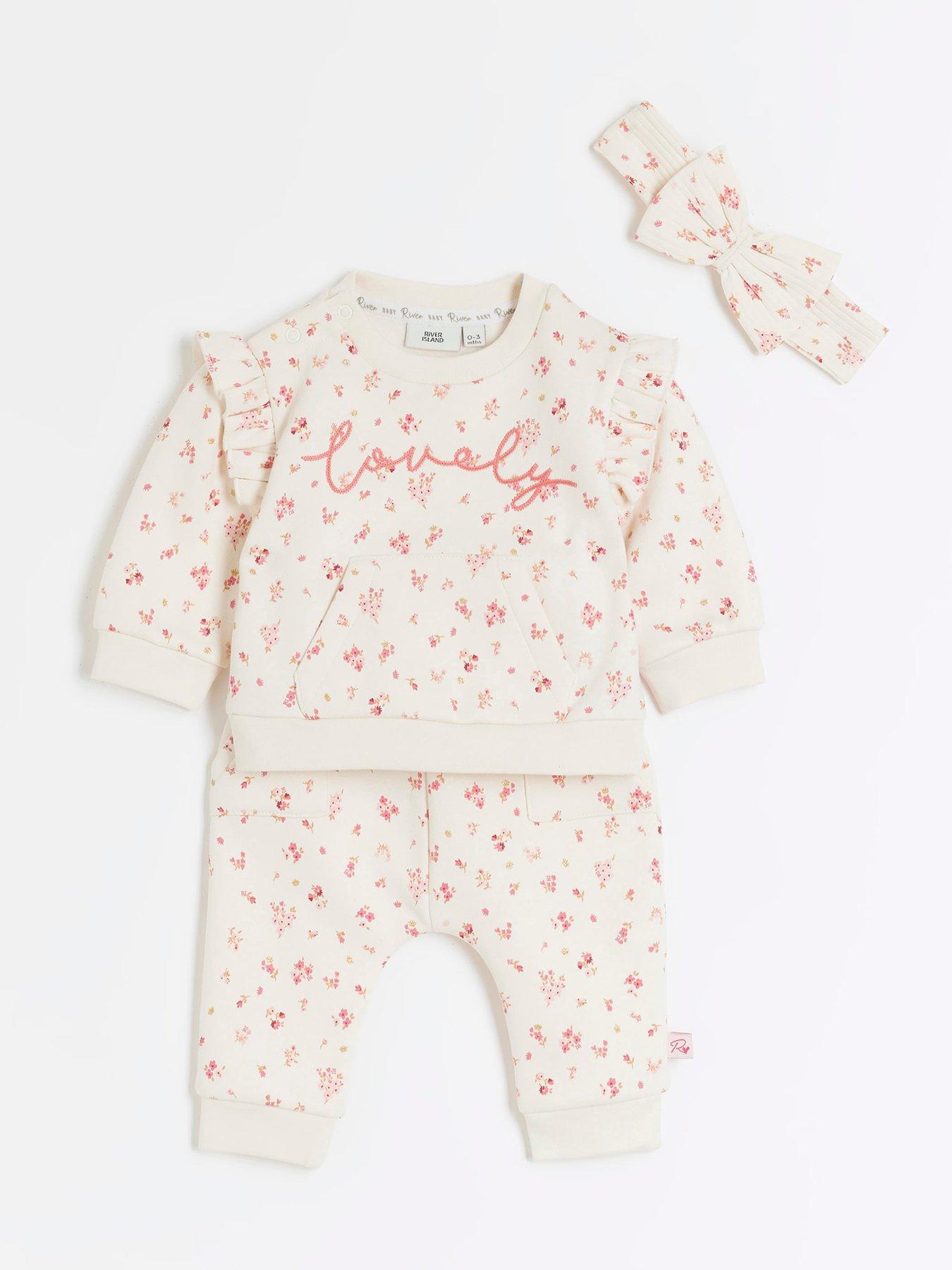 river-island-baby-floral-sweatshirt-3-piece-set-creamstillFront