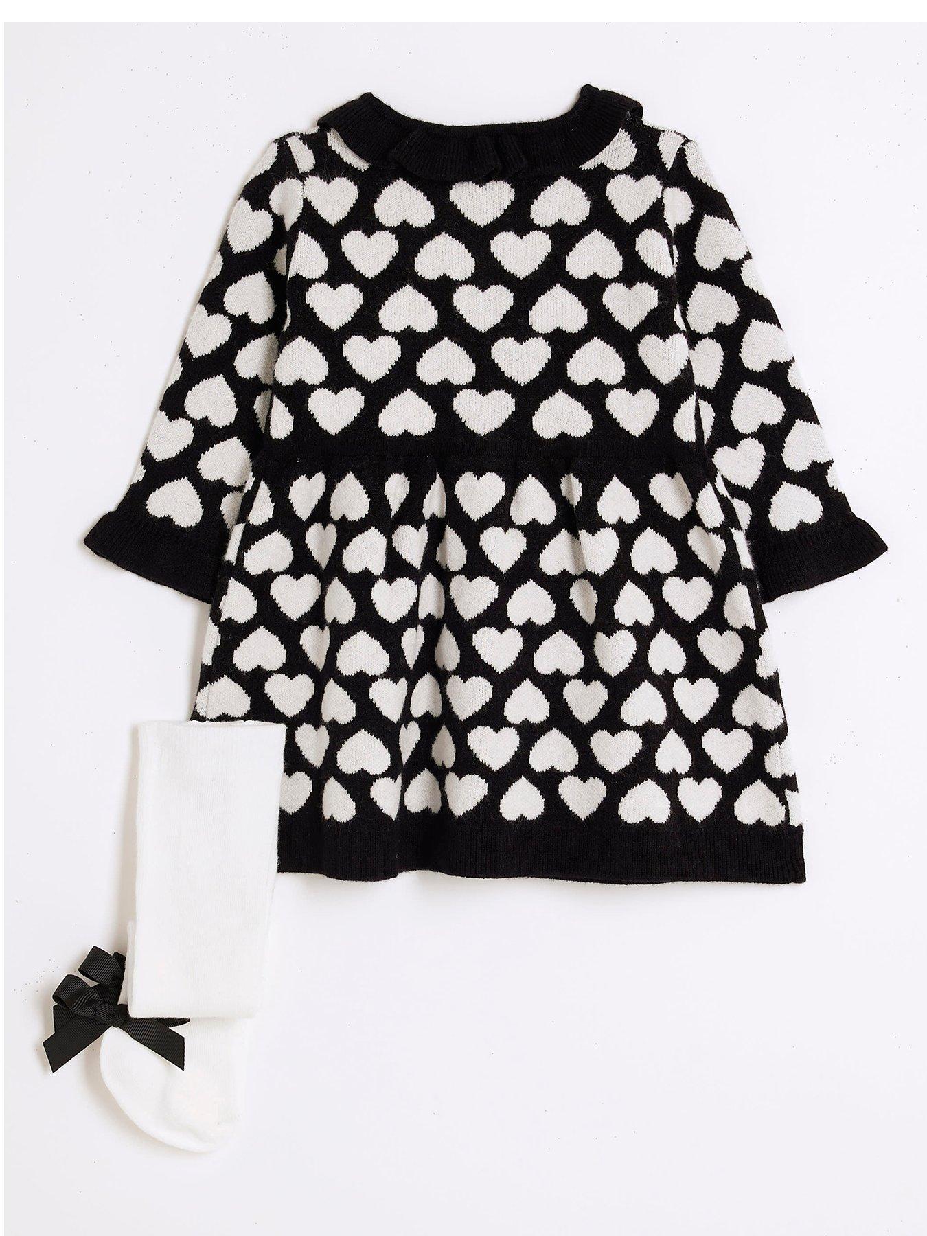 river-island-baby-baby-girls-knit-heart-dress-set-blackback