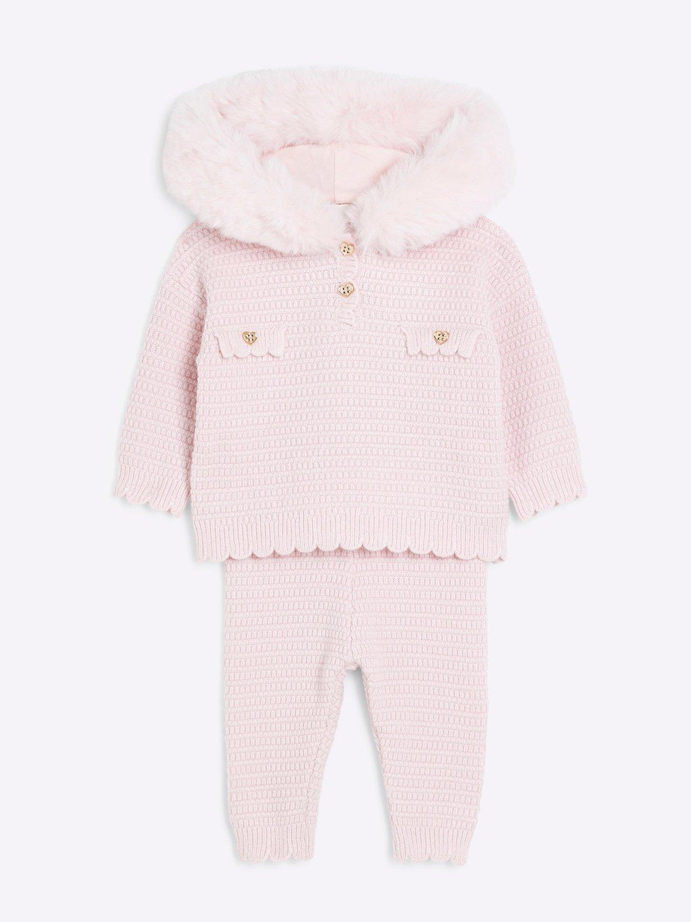 river-island-baby-baby-girl-knitted-hooded-poncho-set-pinkstillFront