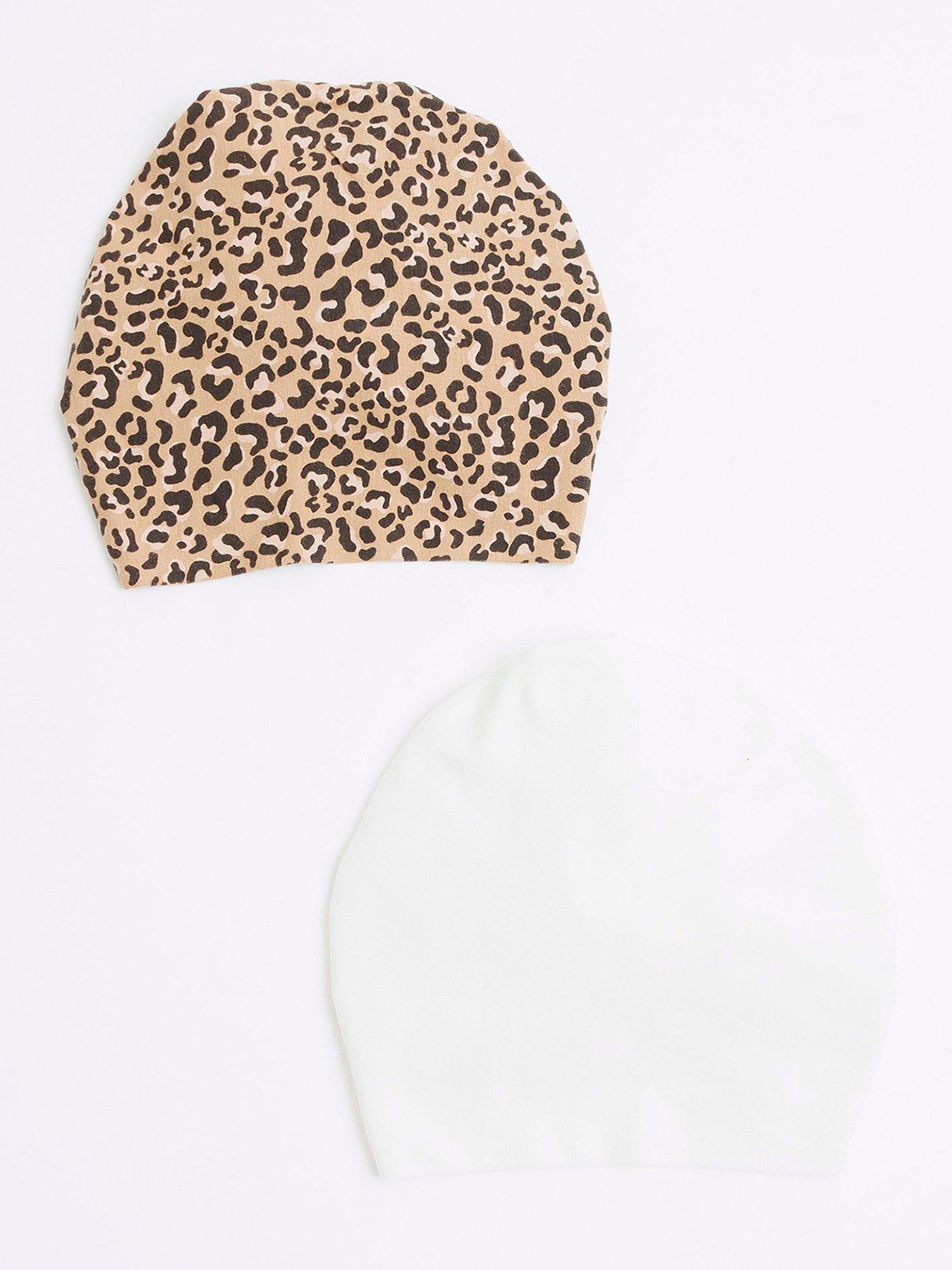 river-island-baby-baby-girls-leopard-turban-2-pack-creamback