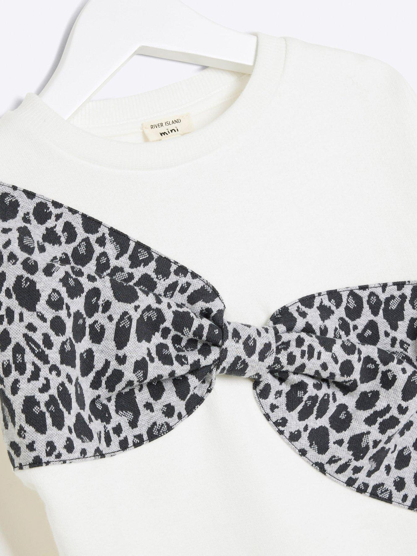 river-island-mini-mini-girls-leopard-bow-and-sweat-set-creamoutfit