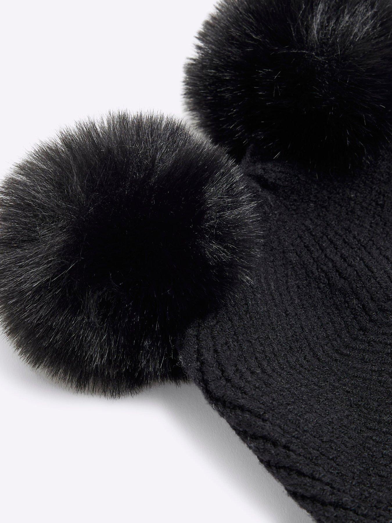 river-island-mini-mini-girls-double-pom-beanie-blackoutfit