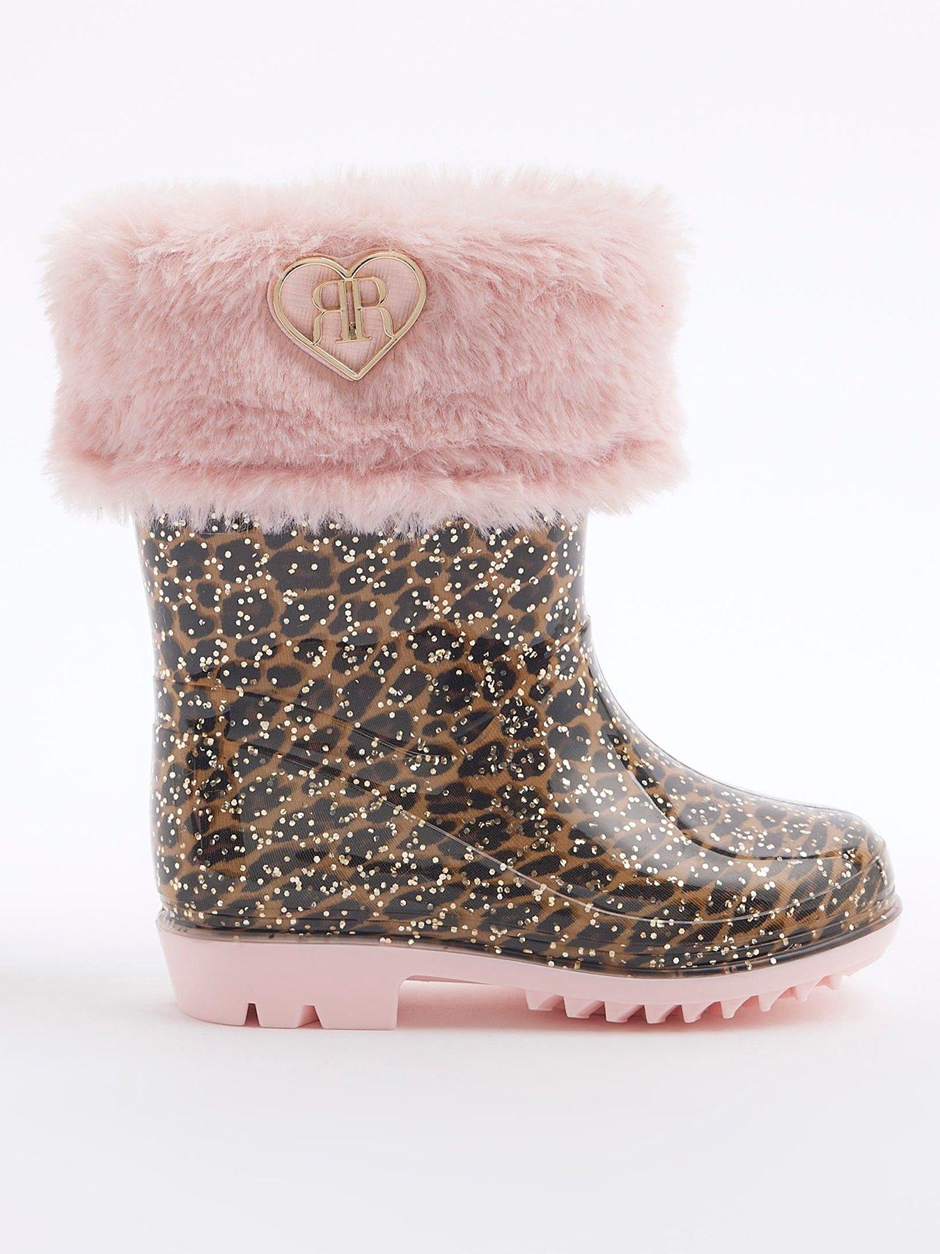 river-island-mini-mini-girl-faux-fur-leopard-wellies-pinkfront