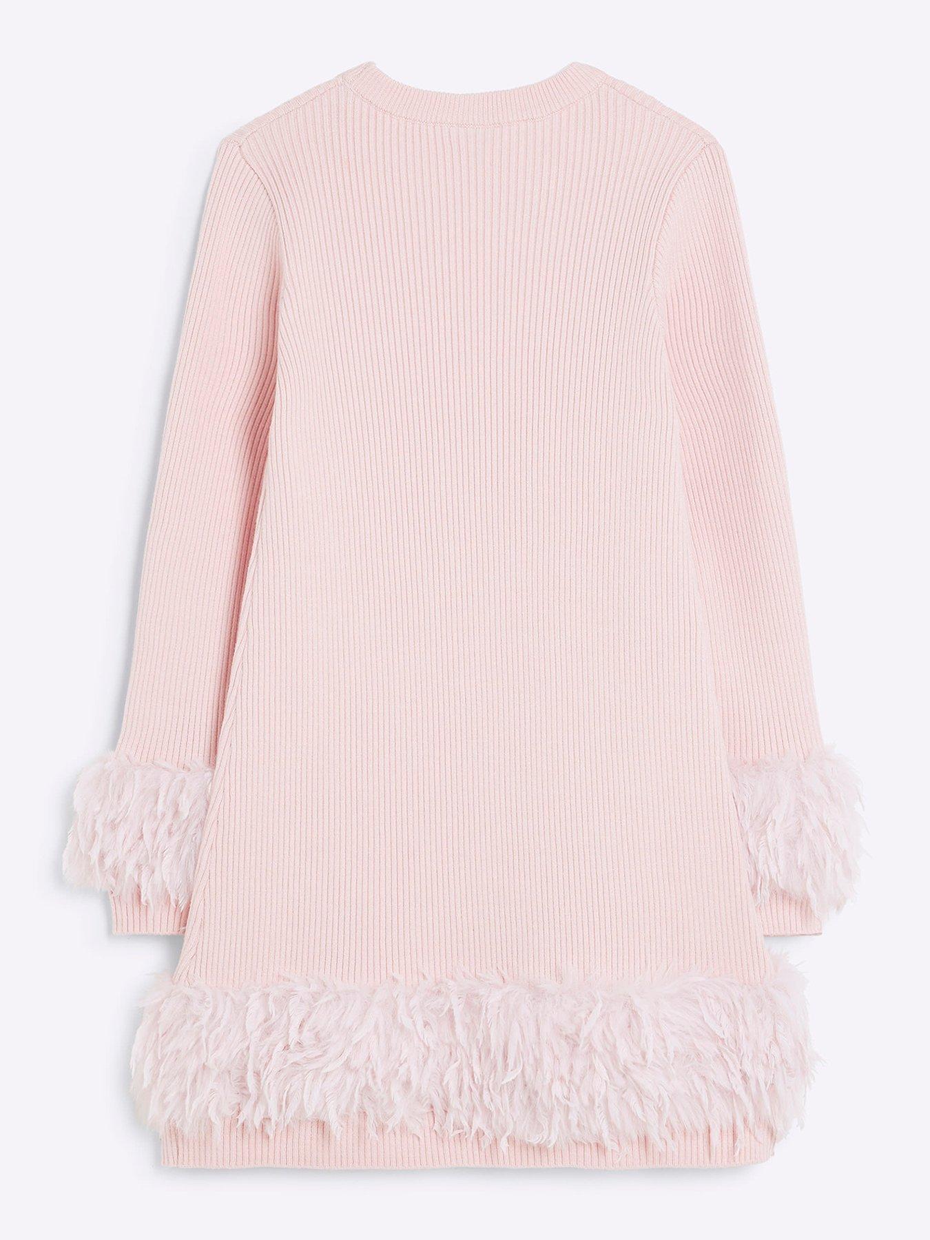 river-island-girls-ribbed-knit-feather-jumper-dress-pinkback