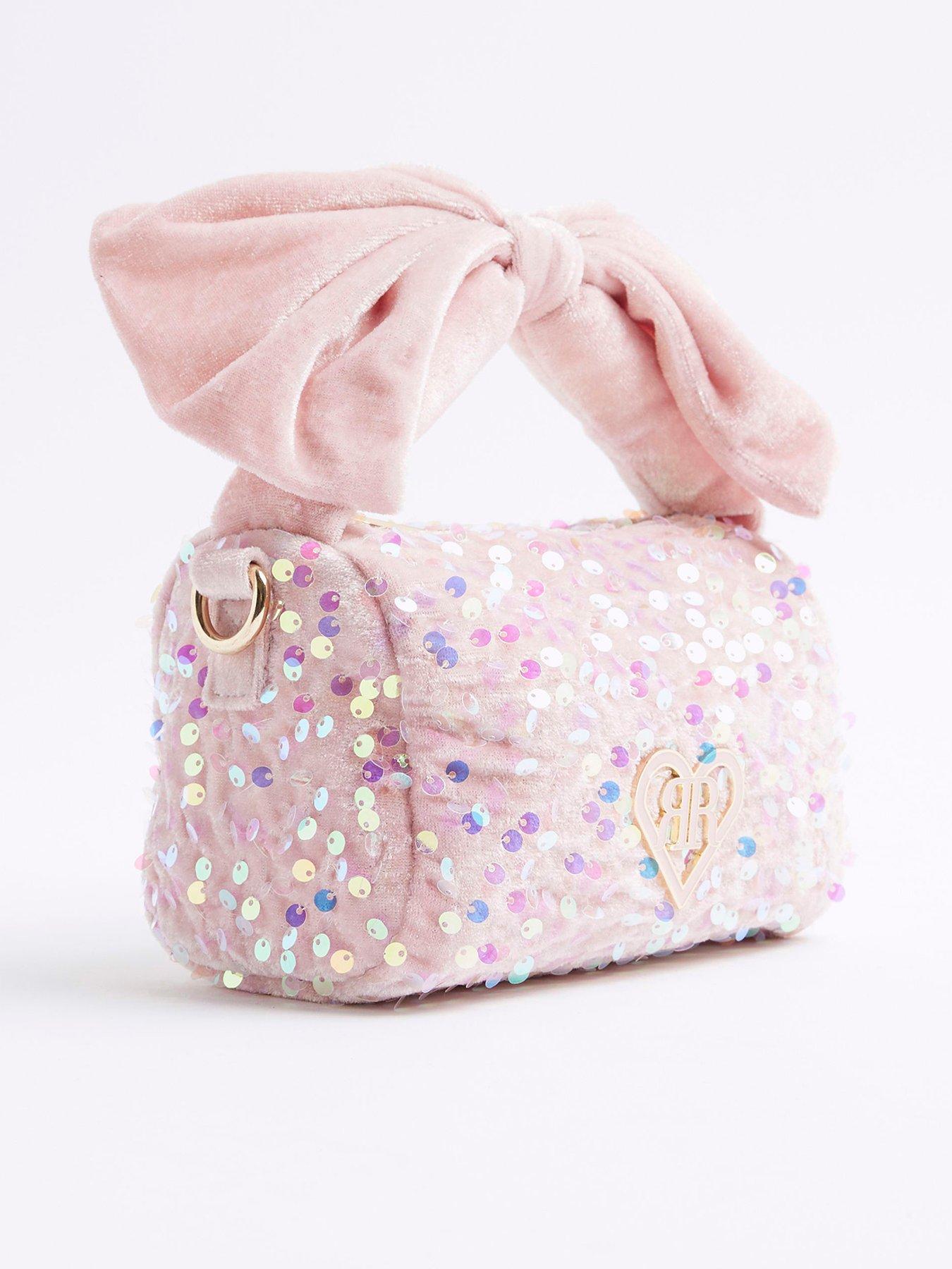 river-island-older-girl-sequin-bow-top-handle-bag-pinkback