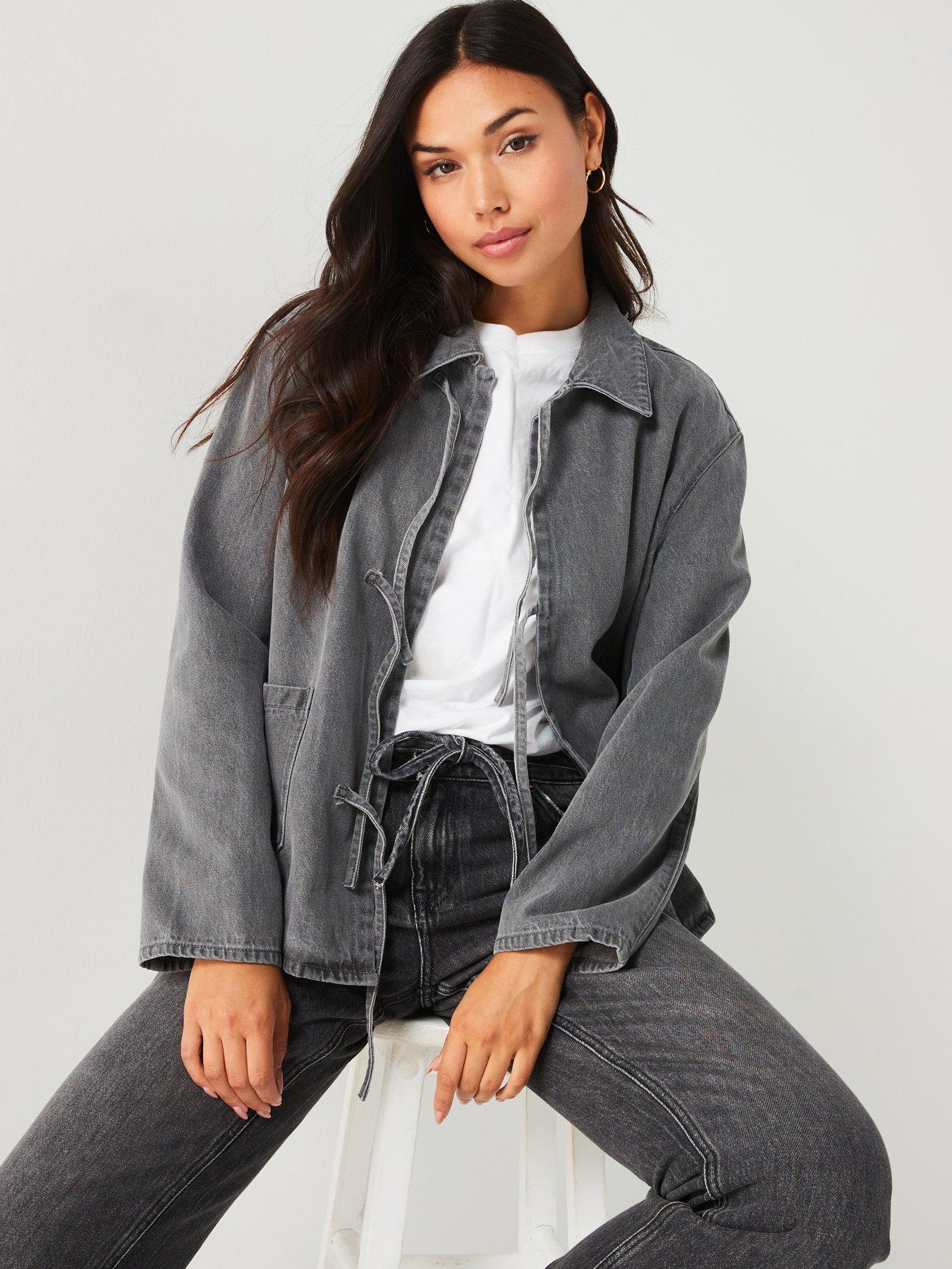 only-thille-long-sleeve-tie-denim-jacket-greydetail