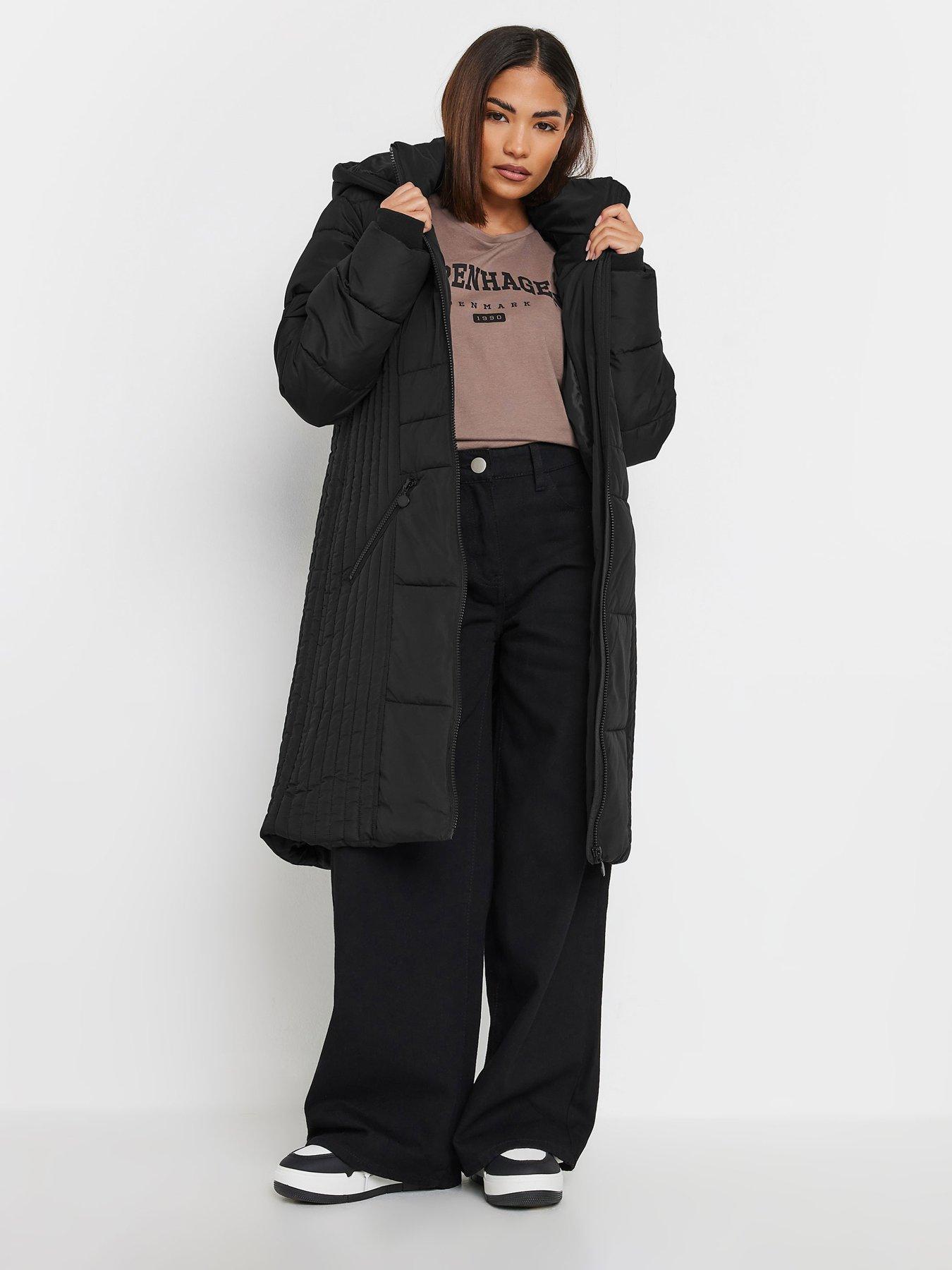 PixieGirl Petite Mid Weight Padded Coat Black Very Ireland