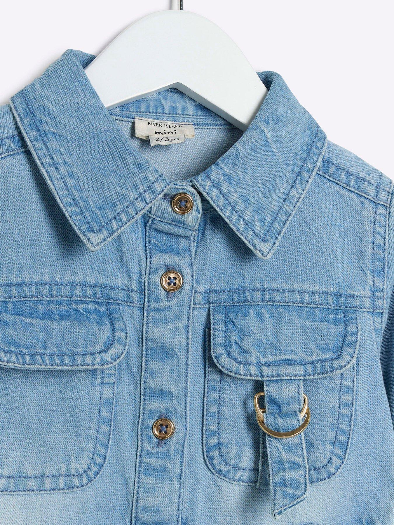 river-island-mini-mini-girls-denim-blue-shirt-dress-blueoutfit