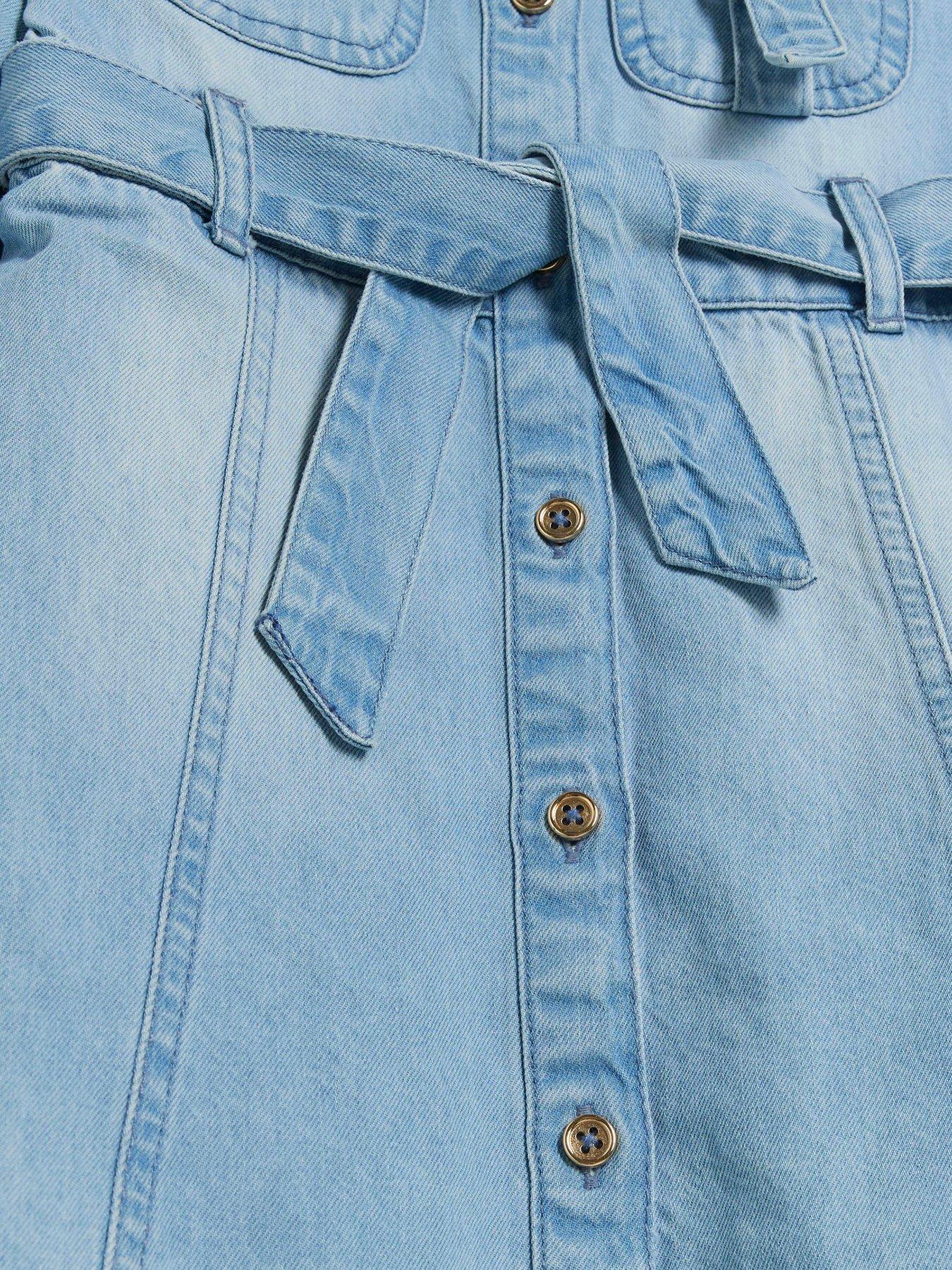 river-island-mini-mini-girls-denim-blue-shirt-dress-bluedetail