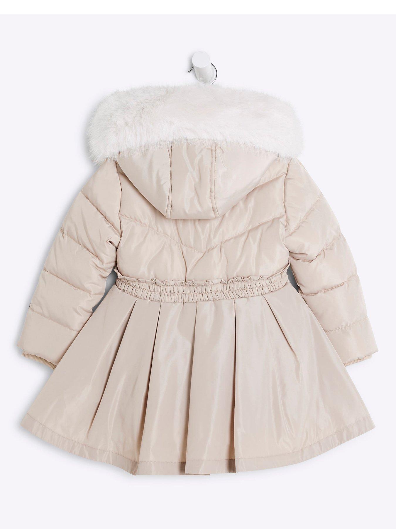 river-island-mini-mini-girl-pleated-skirt-padded-coat-creamback