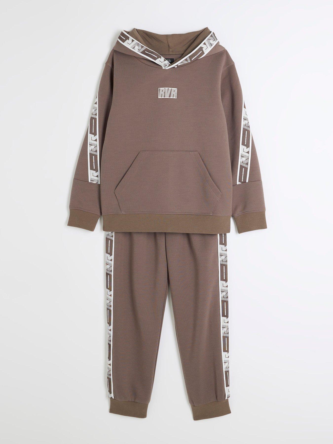 river-island-older-boy-sporty-taped-hoody-jog-set-brownstillFront