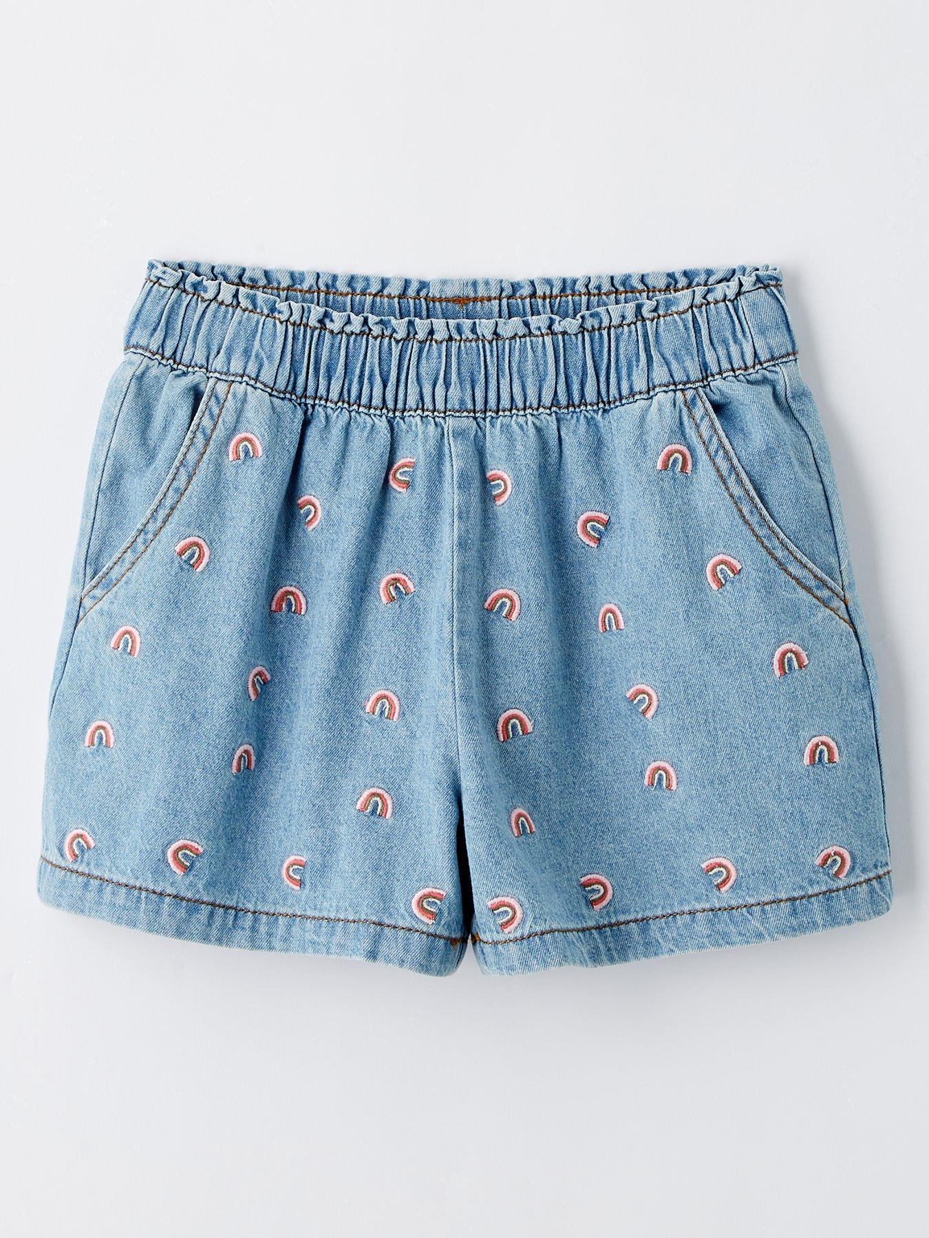 mini-v-by-very-girls-embroidered-paperbag-denim-shorts