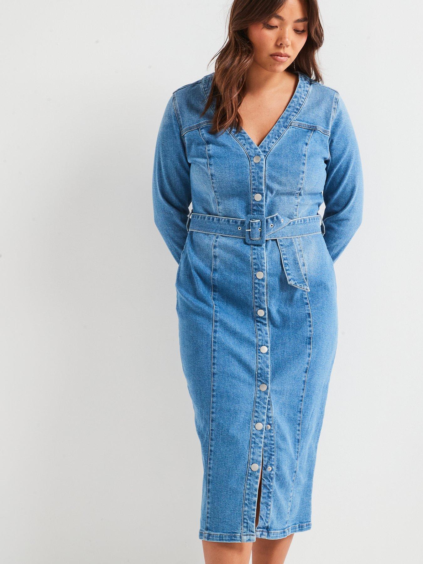 v-by-very-curve-belted-stretch-denim-dressback