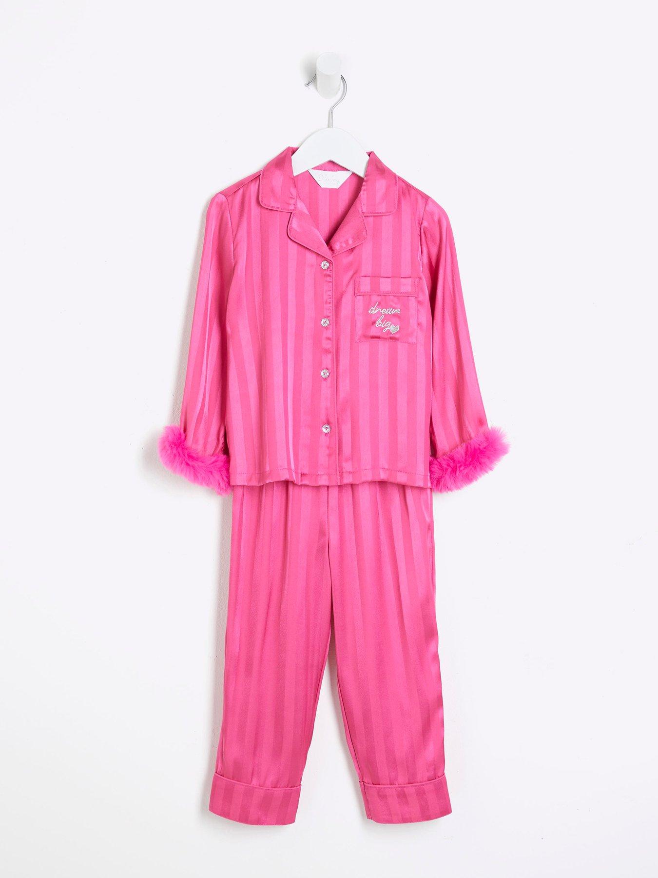 river-island-mini-mini-girls-faux-fur-cuff-pyjamas-set-pinkstillFront