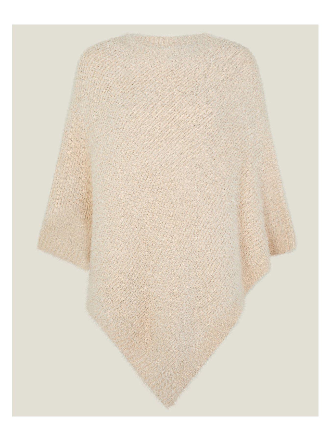 accessorize-fluffy-poncho-naturalstillFront