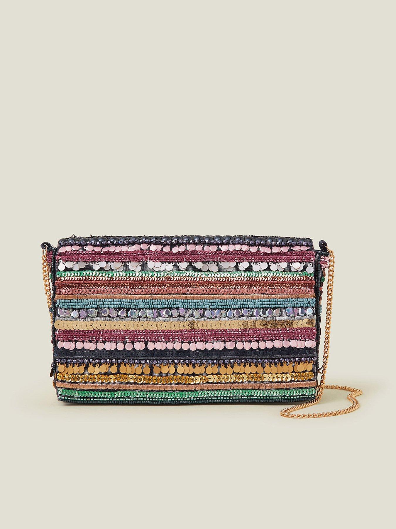 accessorize-stripy-sequin-clutch