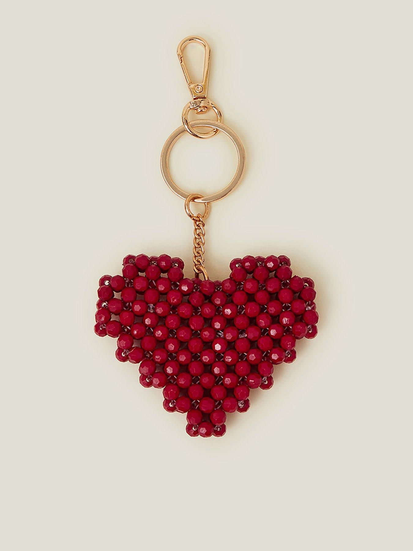 accessorize-heart-beaded-keyring