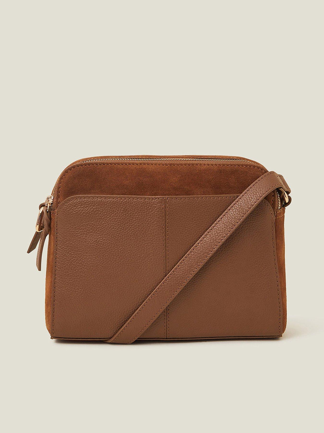 Accessorize Leather Double Zip Cross Body | Very Ireland