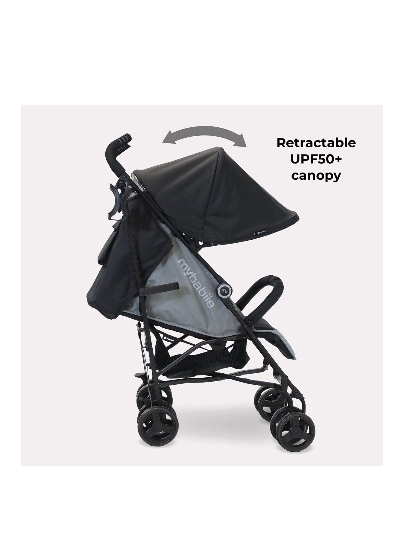 my-babiie-mb02-plus-black-lightweight-strollerstillFront