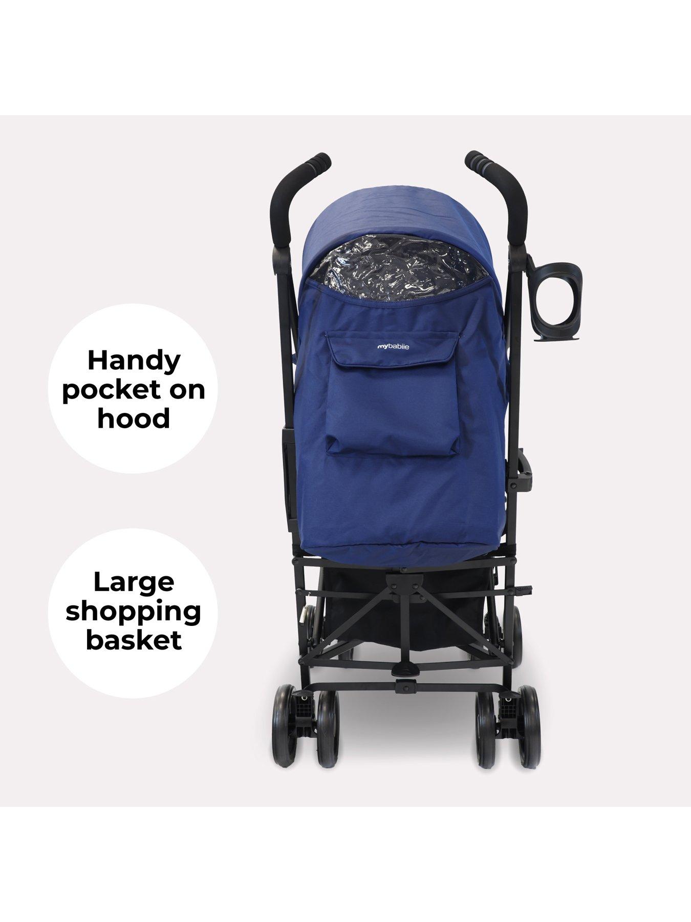 Image 5 of 8 of My Babiie MB02 Plus Blue Lightweight Stroller