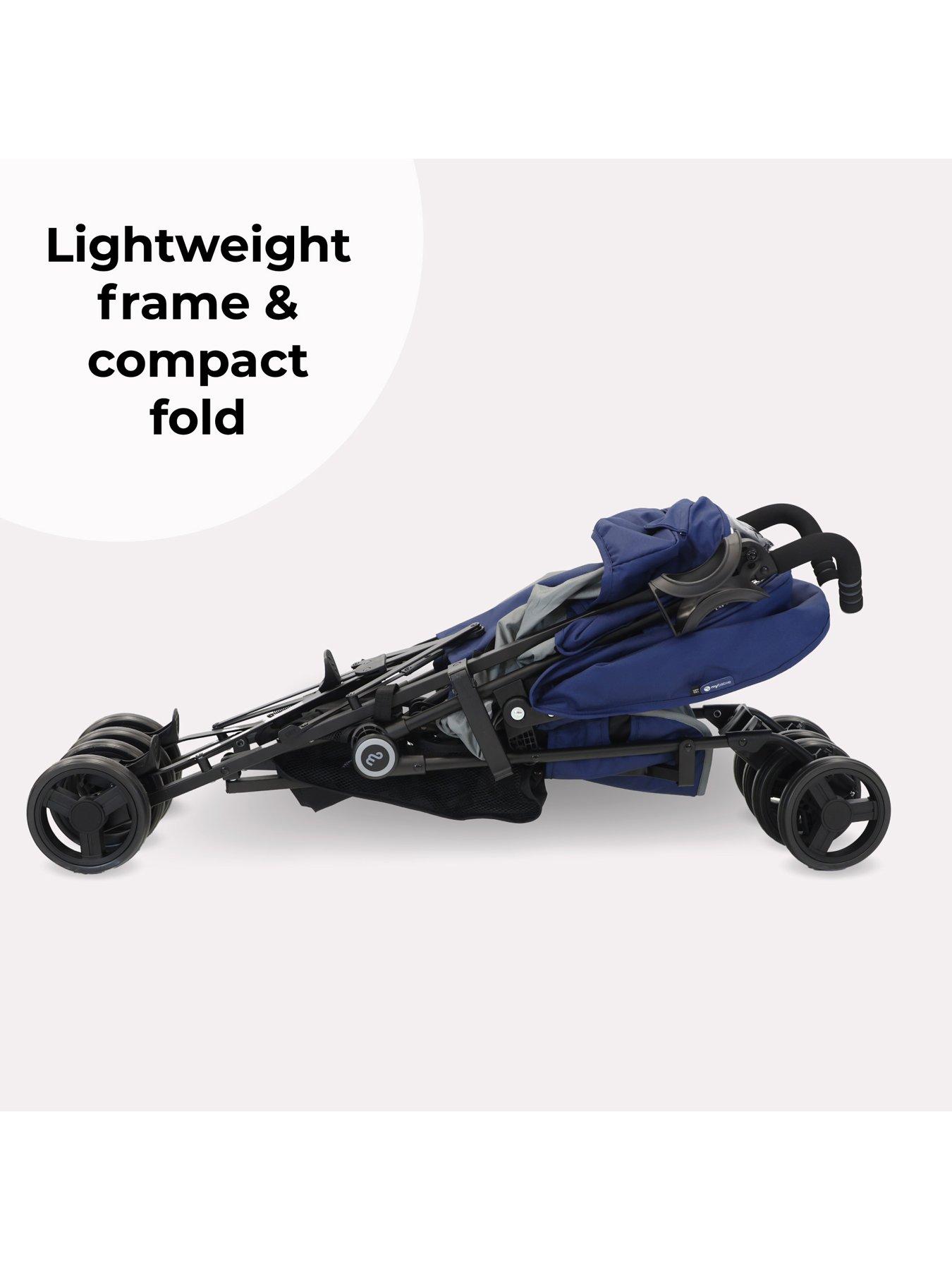 Image 6 of 8 of My Babiie MB02 Plus Blue Lightweight Stroller
