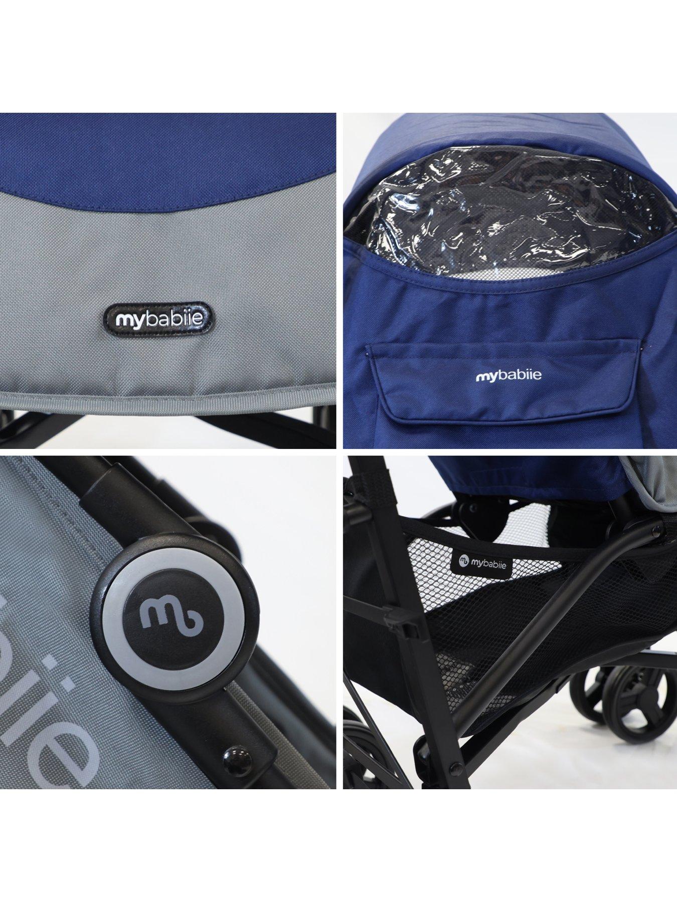 Image 7 of 8 of My Babiie MB02 Plus Blue Lightweight Stroller