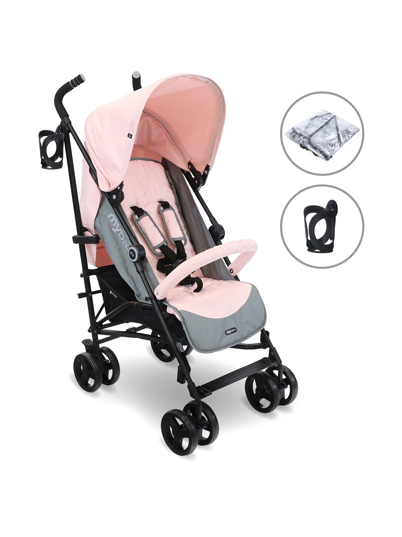 Image 1 of 8 of My Babiie MB02 Plus Pink Lightweight Stroller