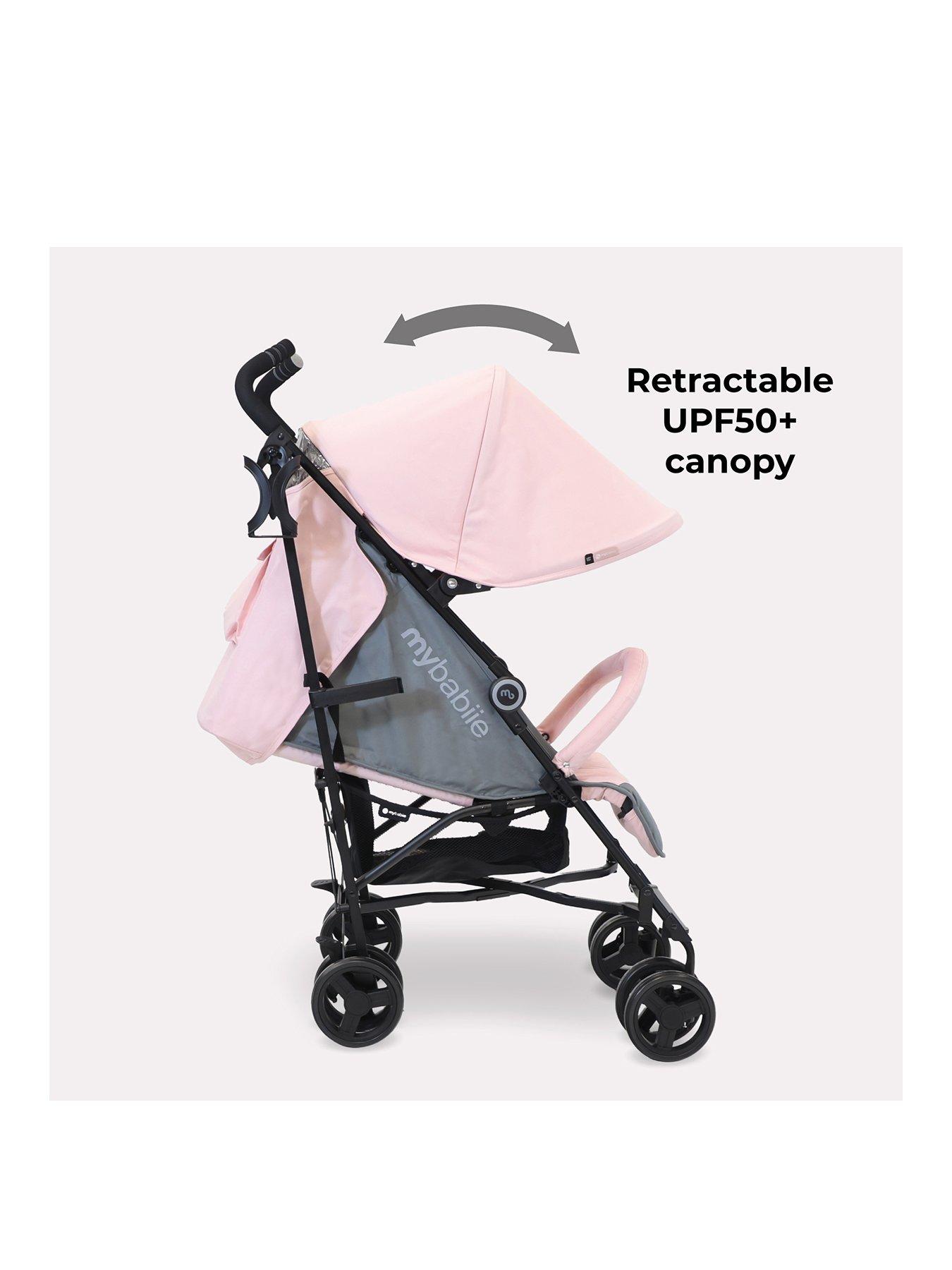 Image 2 of 8 of My Babiie MB02 Plus Pink Lightweight Stroller