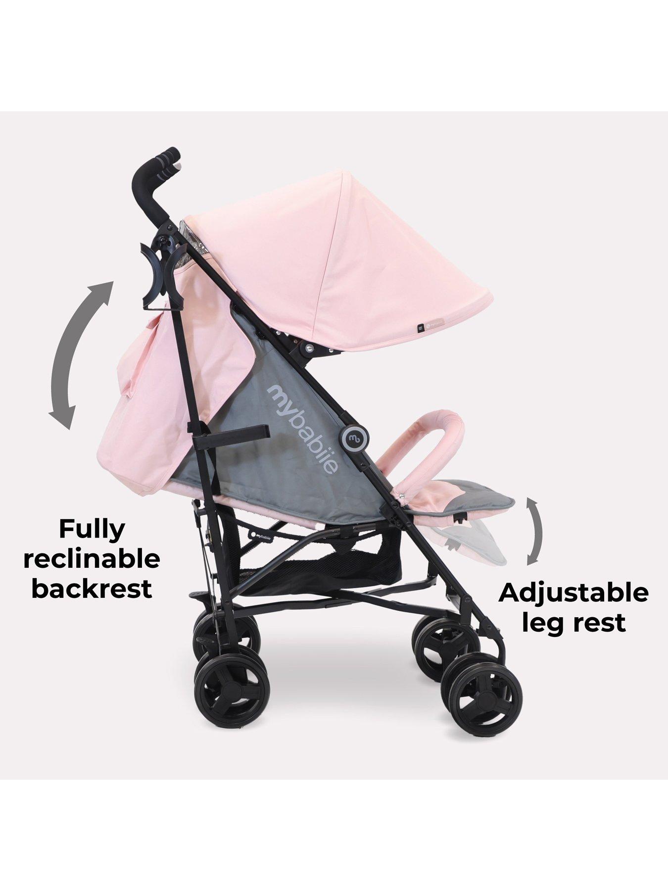 Image 4 of 8 of My Babiie MB02 Plus Pink Lightweight Stroller