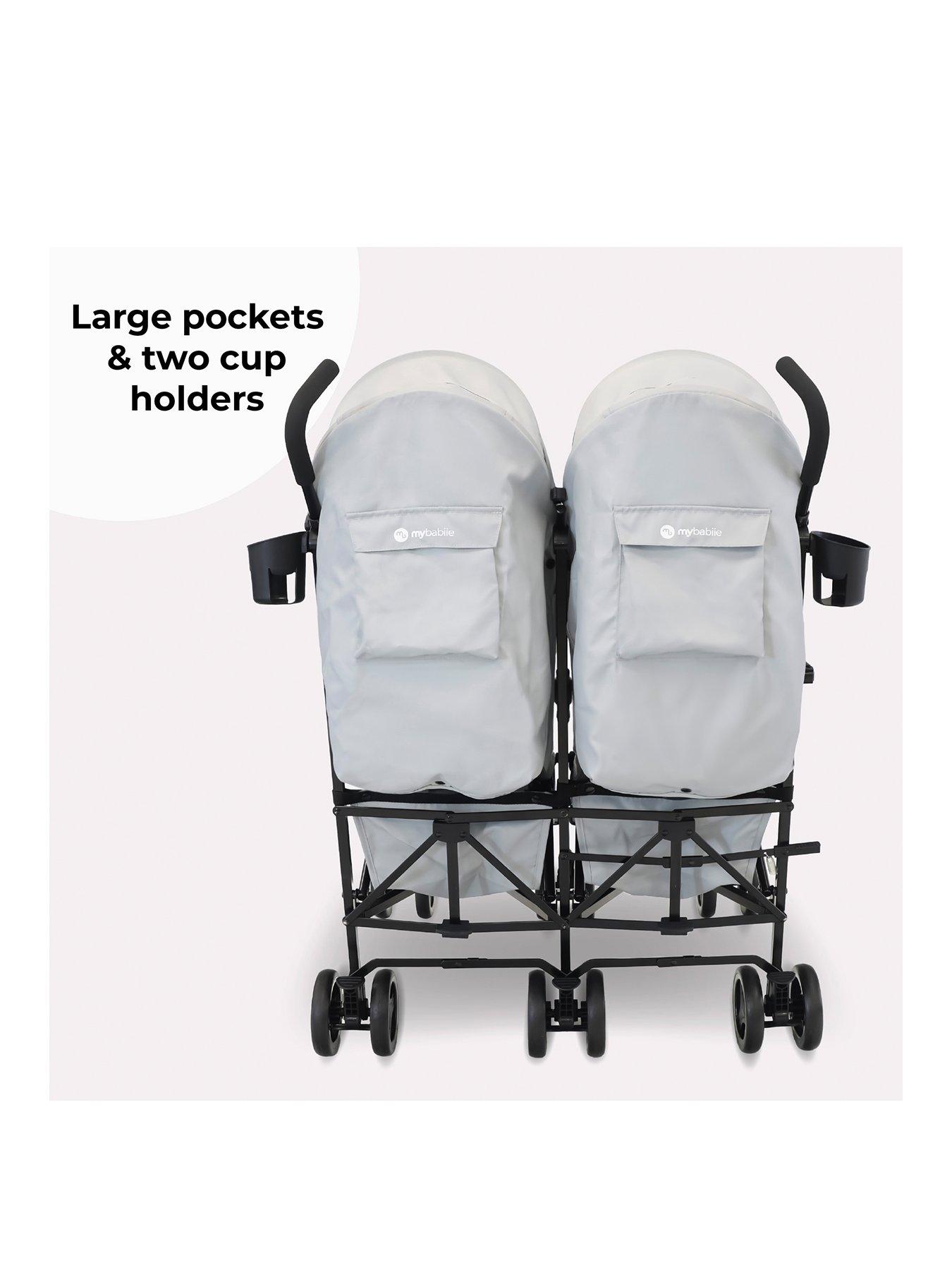 My Babiie MB12 Lightweight Twin Stroller Grey Very Ireland