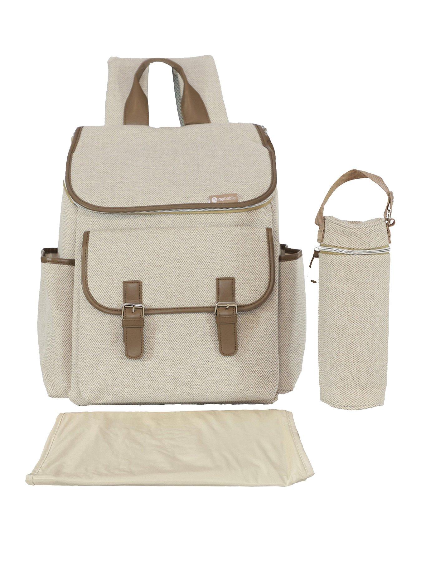 my-babiie-herringbone-back-pack-changing-bagfront