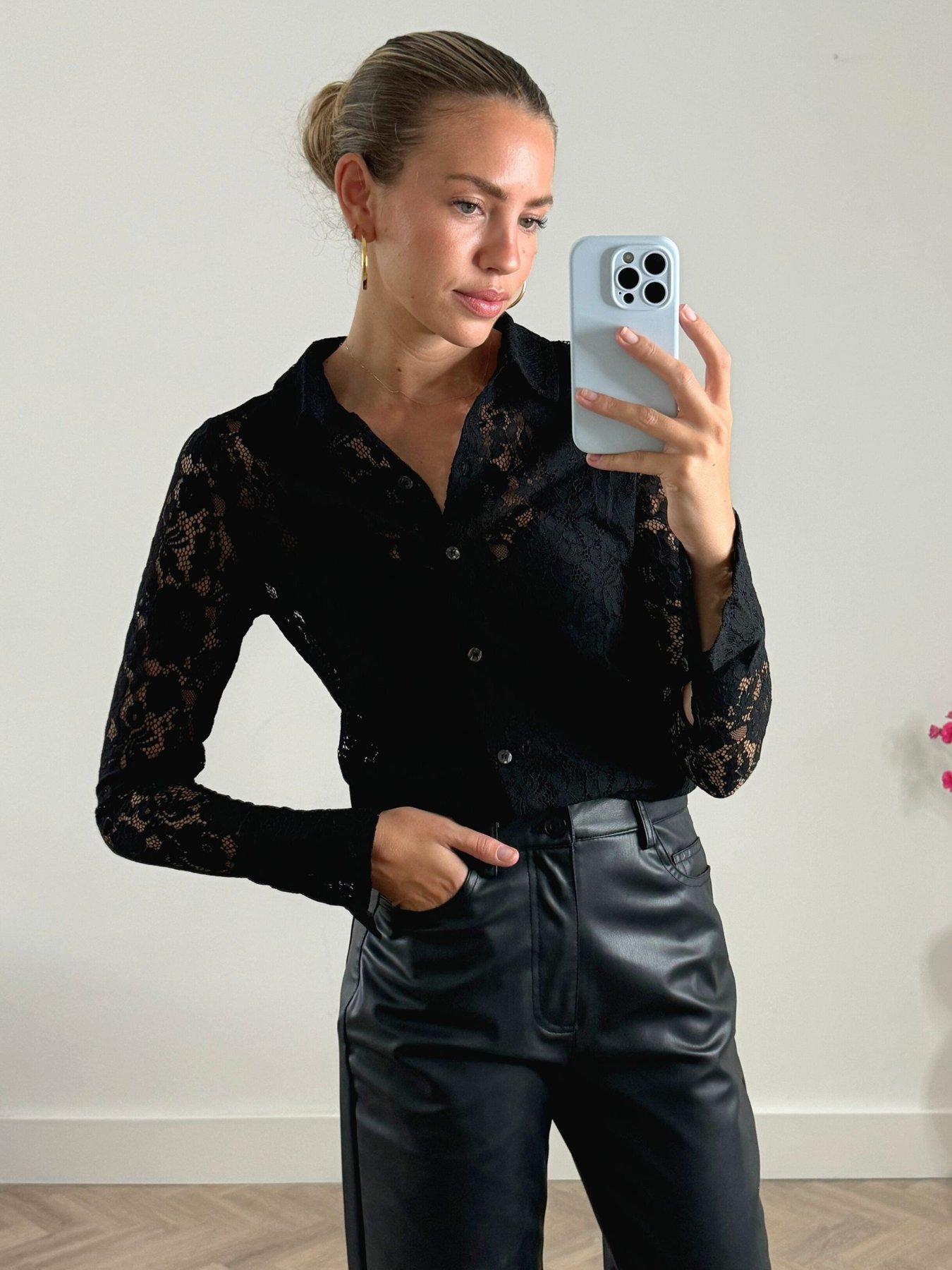 style-cheat-lace-button-shirt-blackoutfit