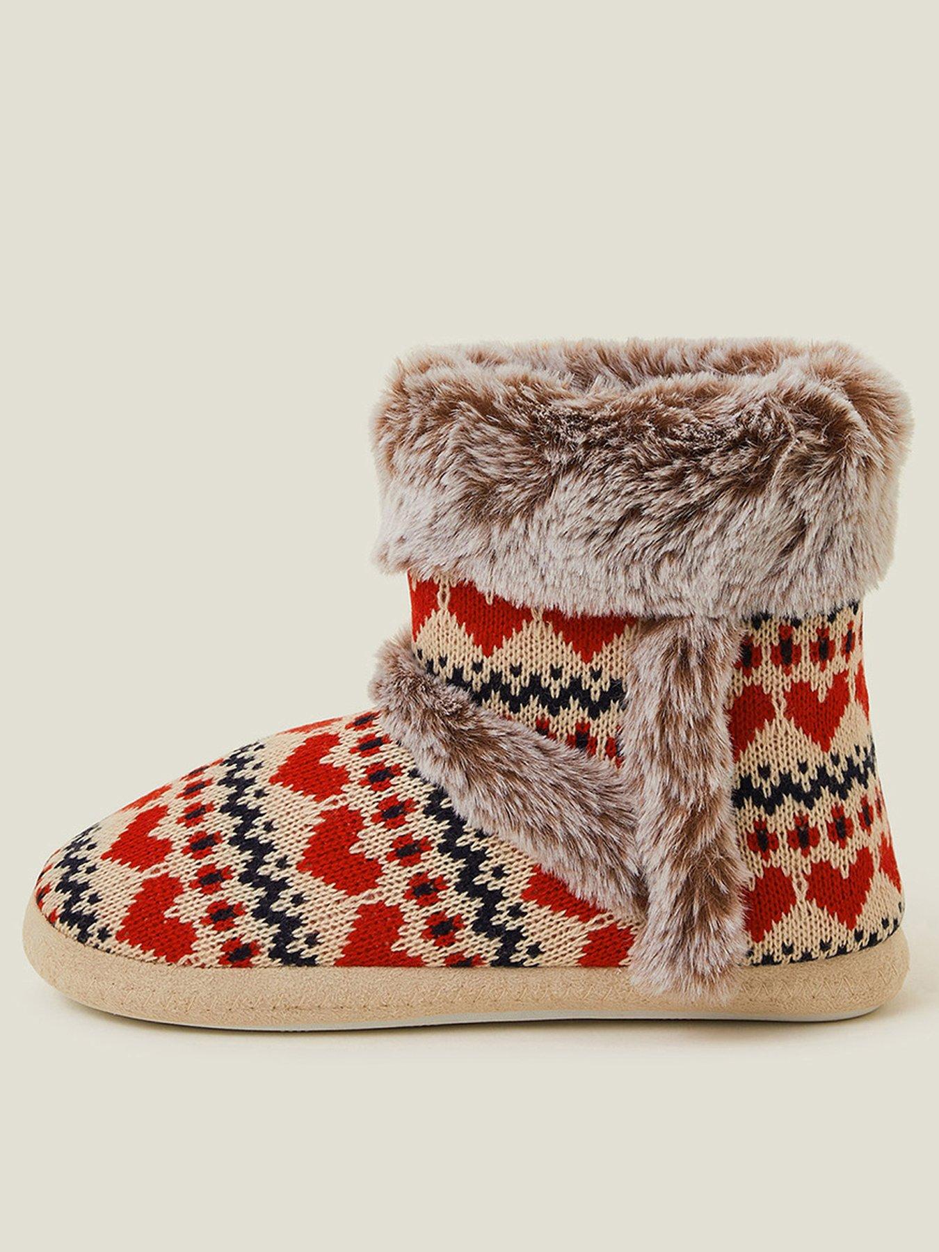 accessorize-fairisle-slipper-boot-multi