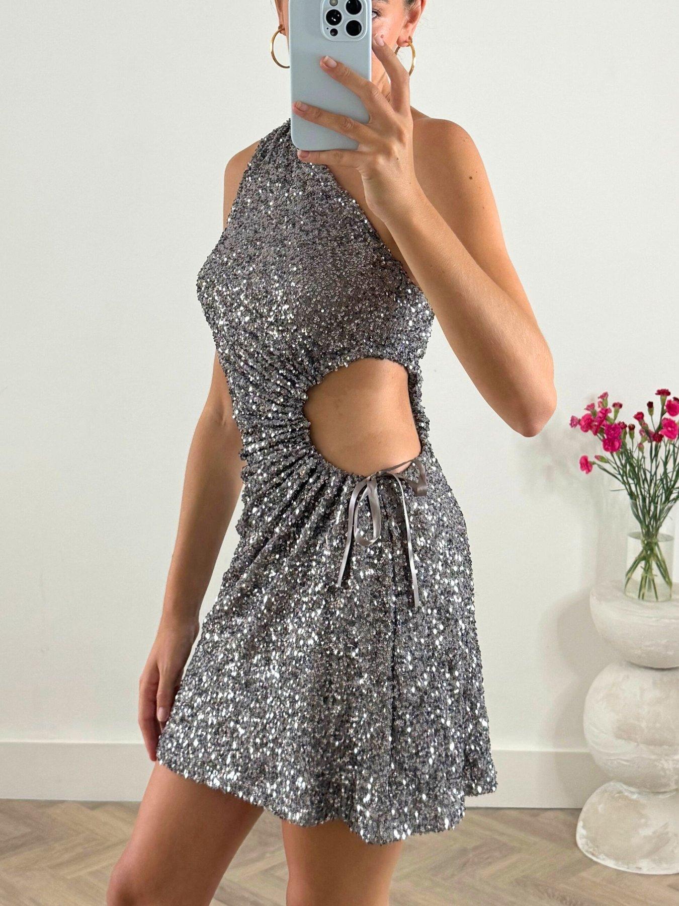 style-cheat-sequin-one-shoulder-mini-dress-silveroutfit