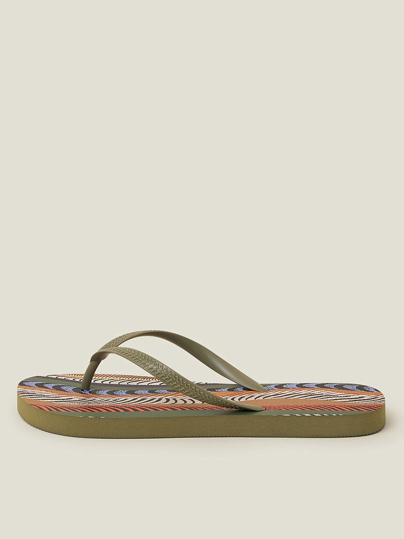 accessorize-feather-print-flip-flops