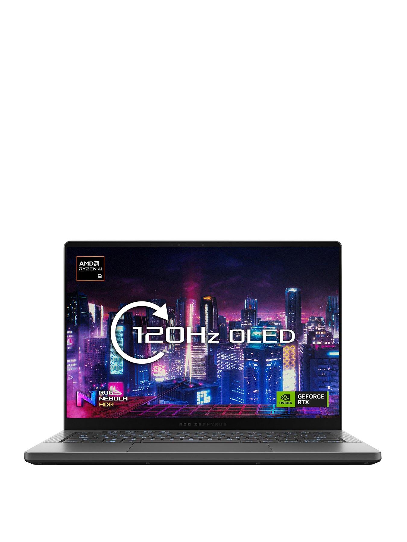 Image 1 of 7 of Asus Zephyrus G14 Laptop - 14in OLED WQXGA&nbsp;120Hz,&nbsp;AMD Ryzen 9, RTX 4070,&nbsp;32GB RAM, 1TB&nbsp;SSD -&nbsp;Grey