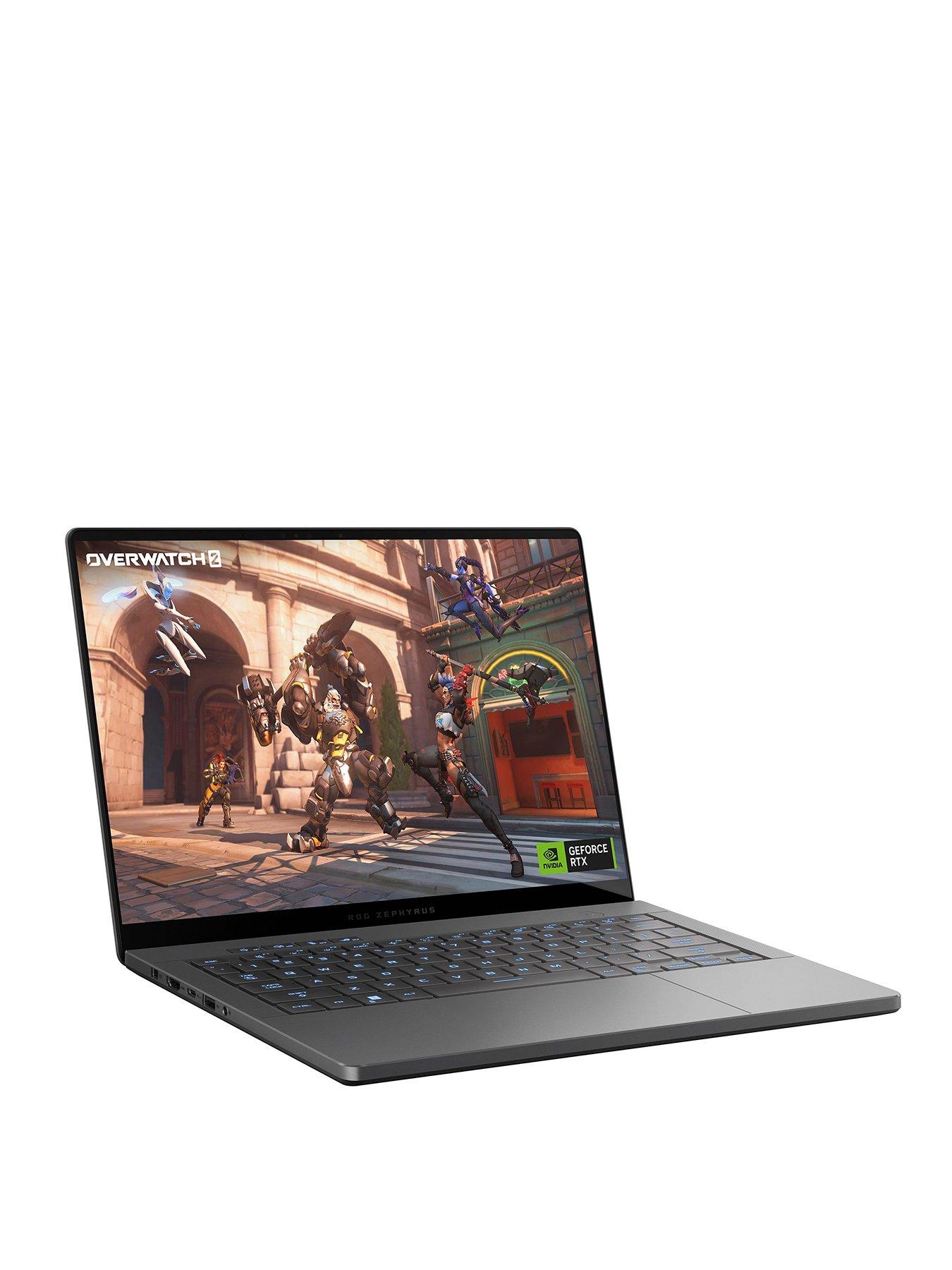 Image 2 of 7 of Asus Zephyrus G14 Laptop - 14in OLED WQXGA&nbsp;120Hz,&nbsp;AMD Ryzen 9, RTX 4070,&nbsp;32GB RAM, 1TB&nbsp;SSD -&nbsp;Grey