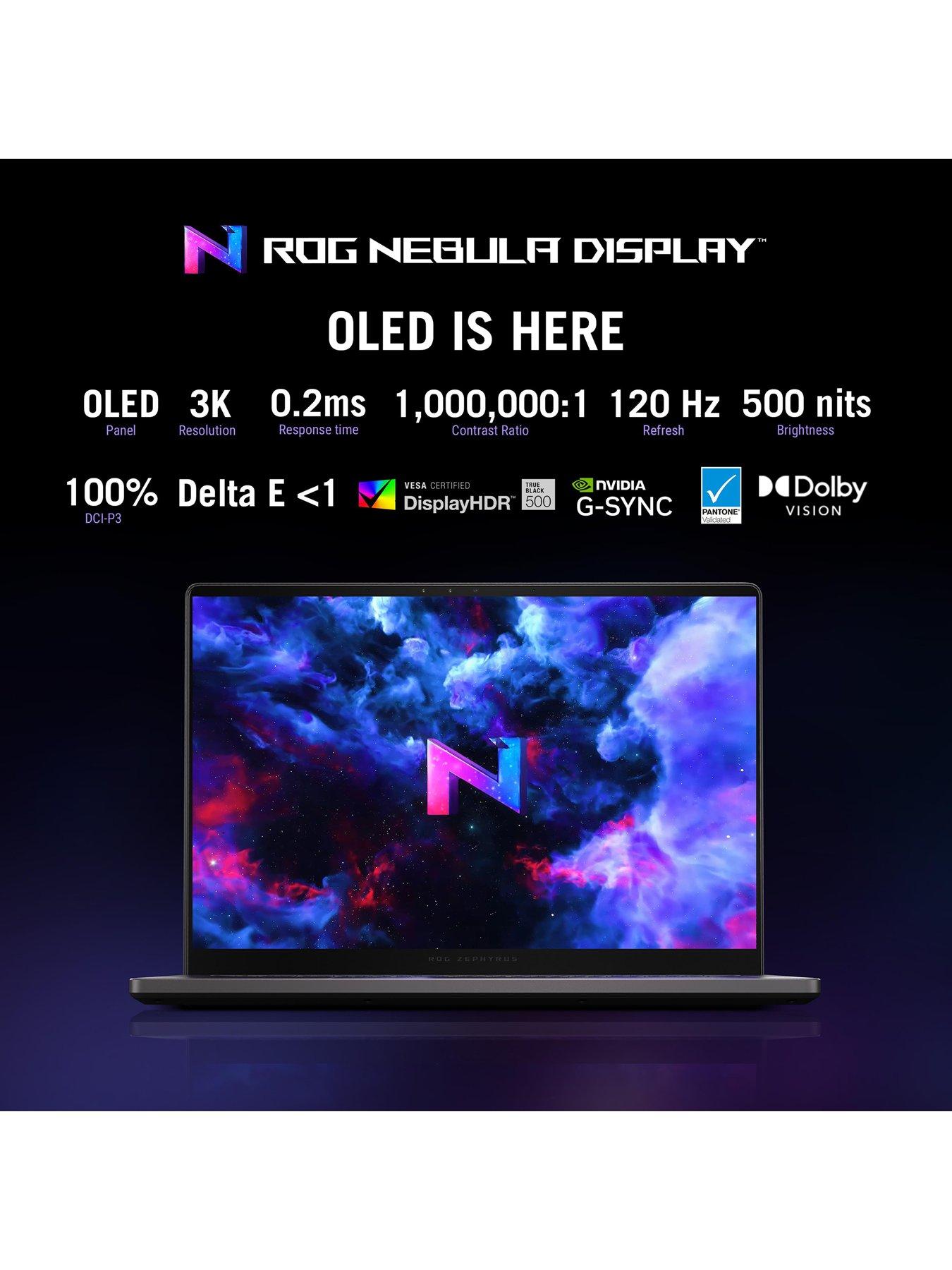 Image 6 of 7 of Asus Zephyrus G14 Laptop - 14in OLED WQXGA&nbsp;120Hz,&nbsp;AMD Ryzen 9, RTX 4070,&nbsp;32GB RAM, 1TB&nbsp;SSD -&nbsp;Grey
