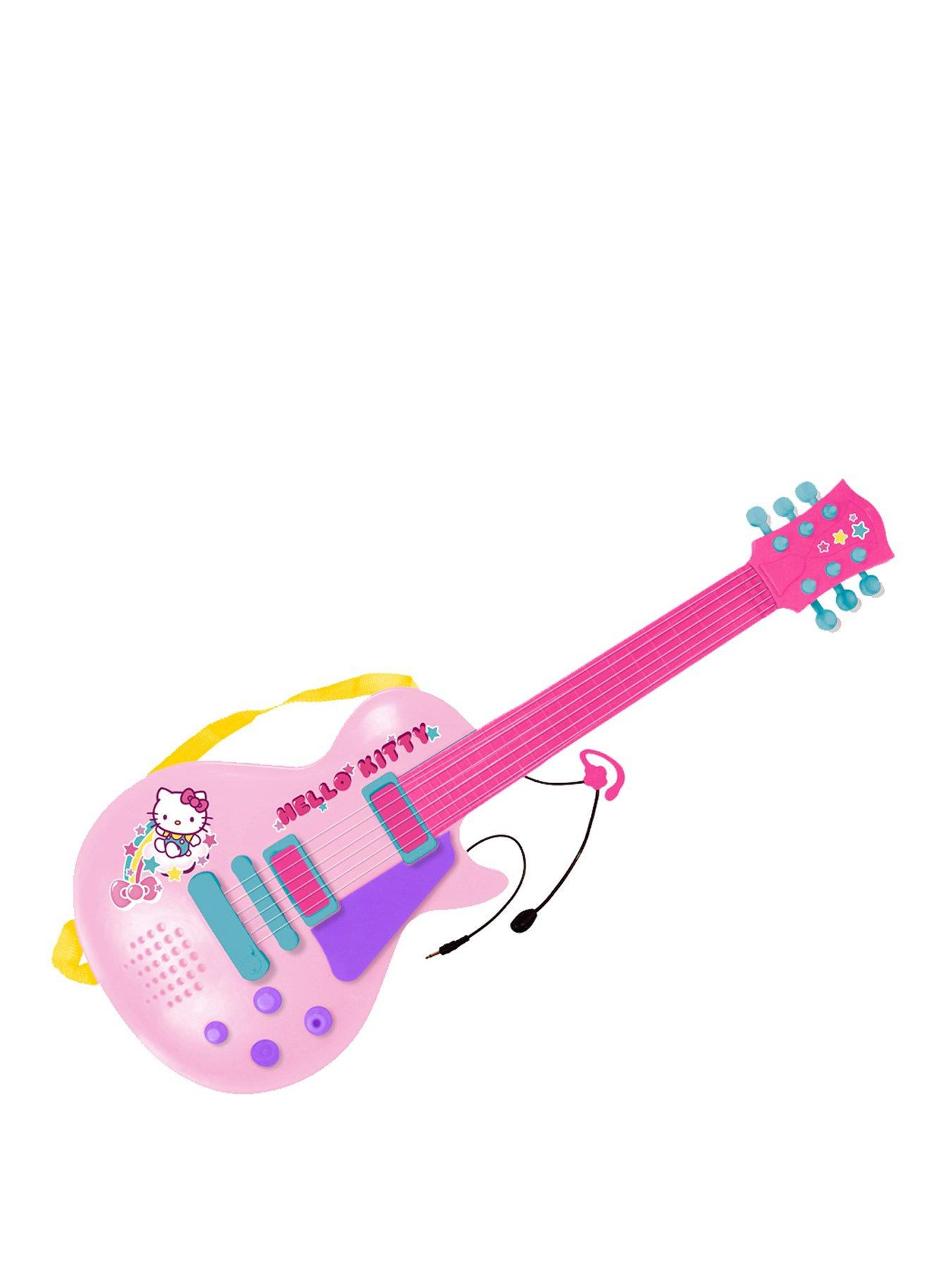 hello-kitty-hello-kitty-electronic-guitar-with-melodies-lights-and-sound-effects-amp-microphone