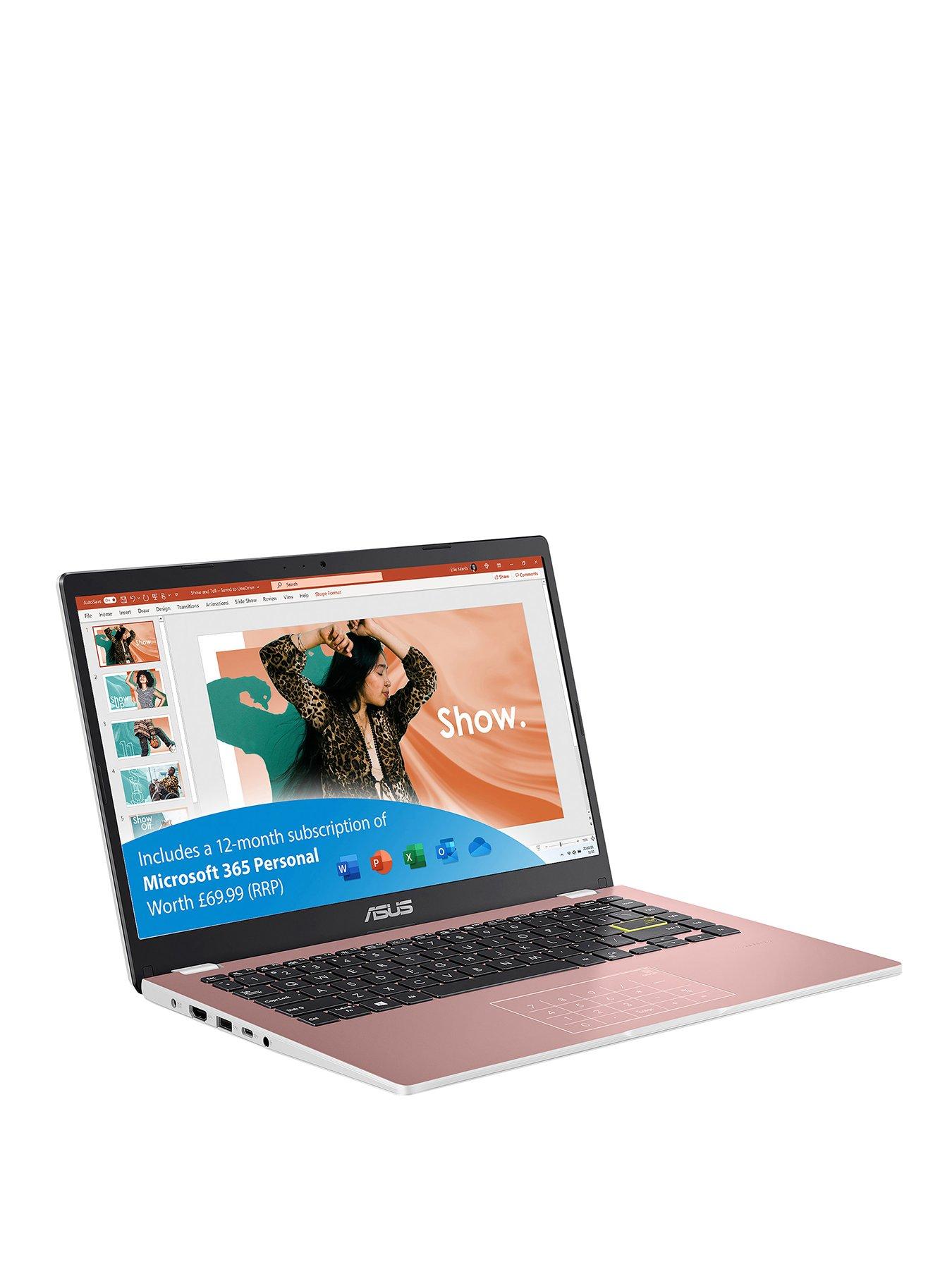 undefined Vivobook Go - 14in FHD 1920X1080 - Intel Celeron - 4GB RAM - 64GB SSD - Pink