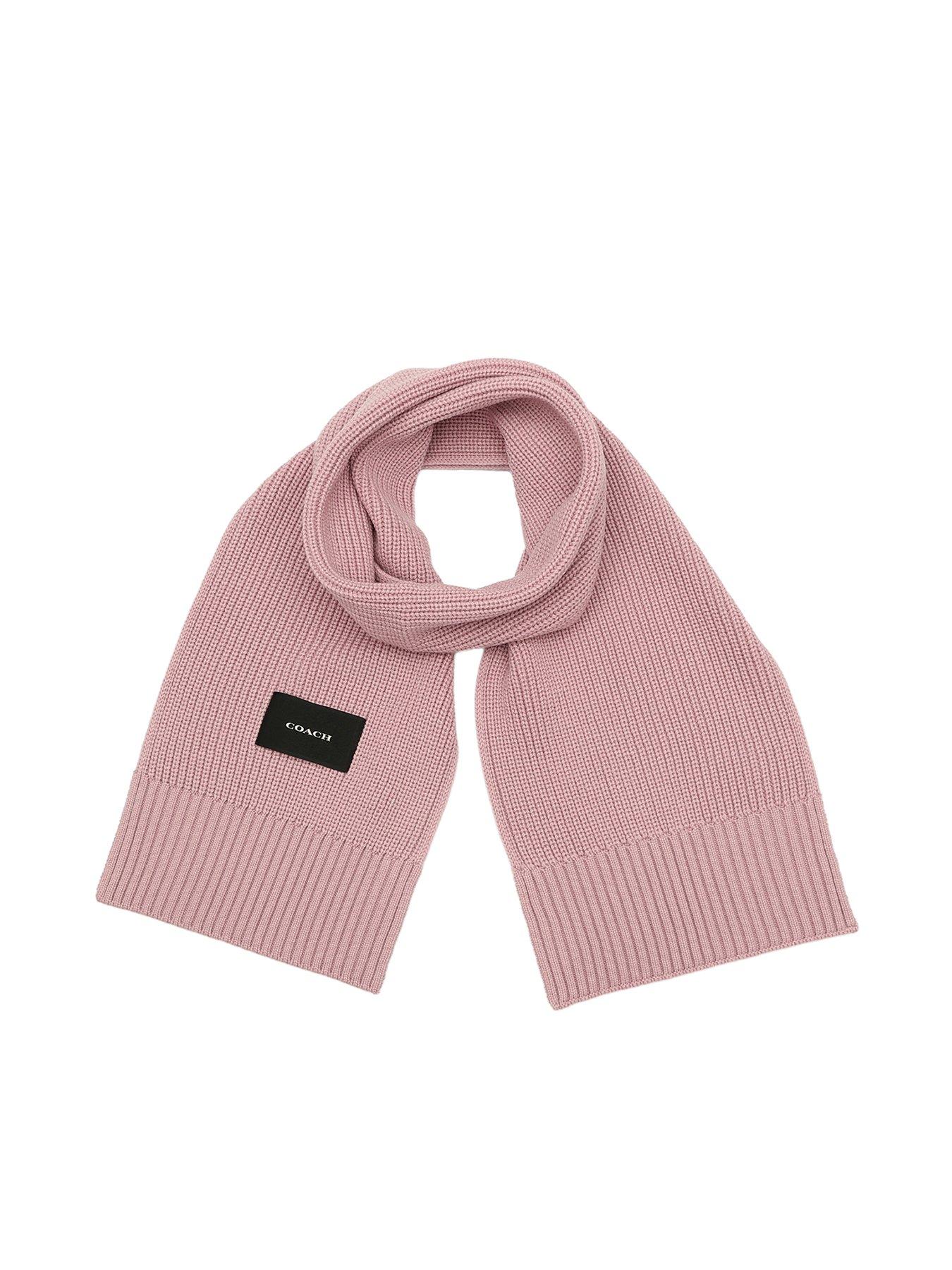 coach-woven-patch-knit-scarf-pink