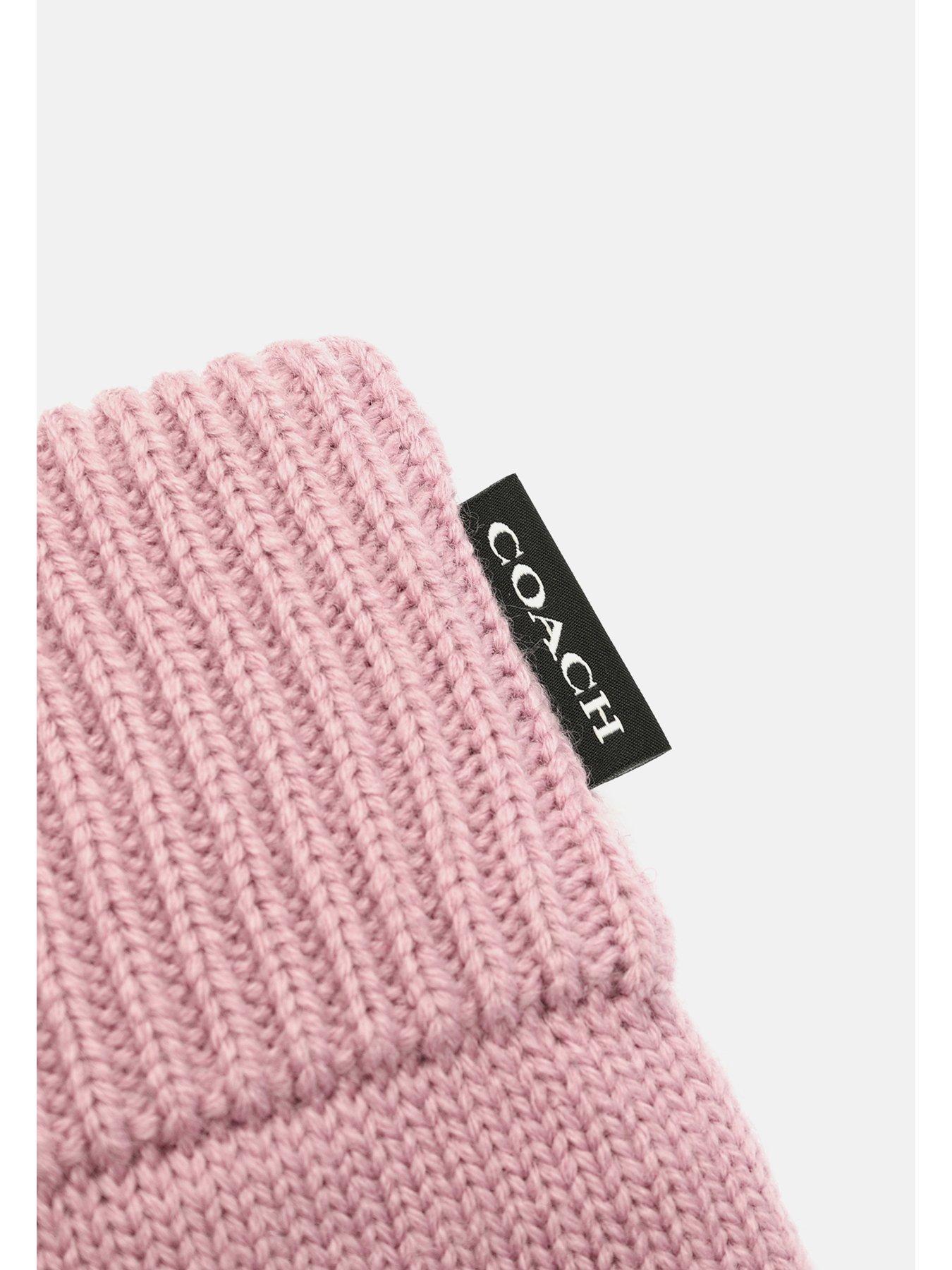 coach-woven-patch-knit-gloves-pinkback