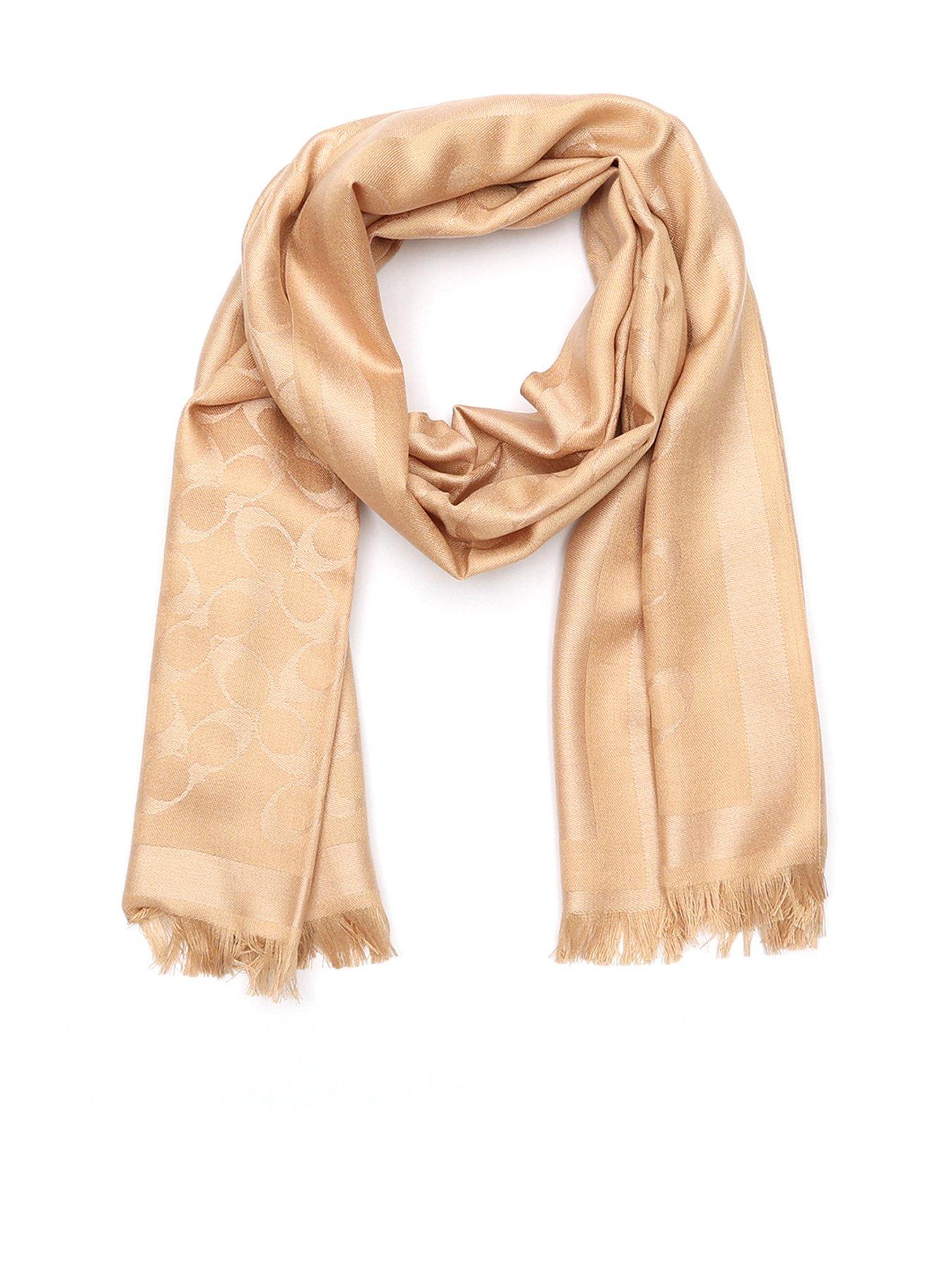 coach-signature-c-oblong-scarf-creamfront