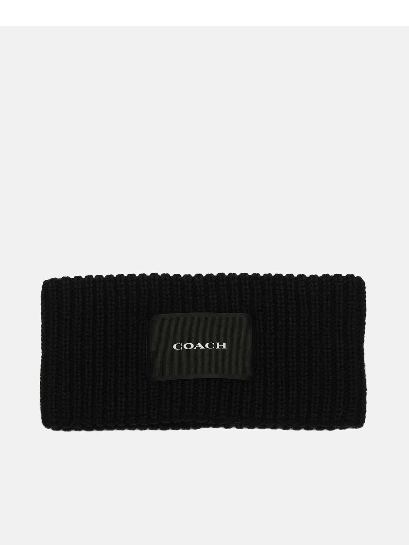 coach-woven-patch-knit-headband-black