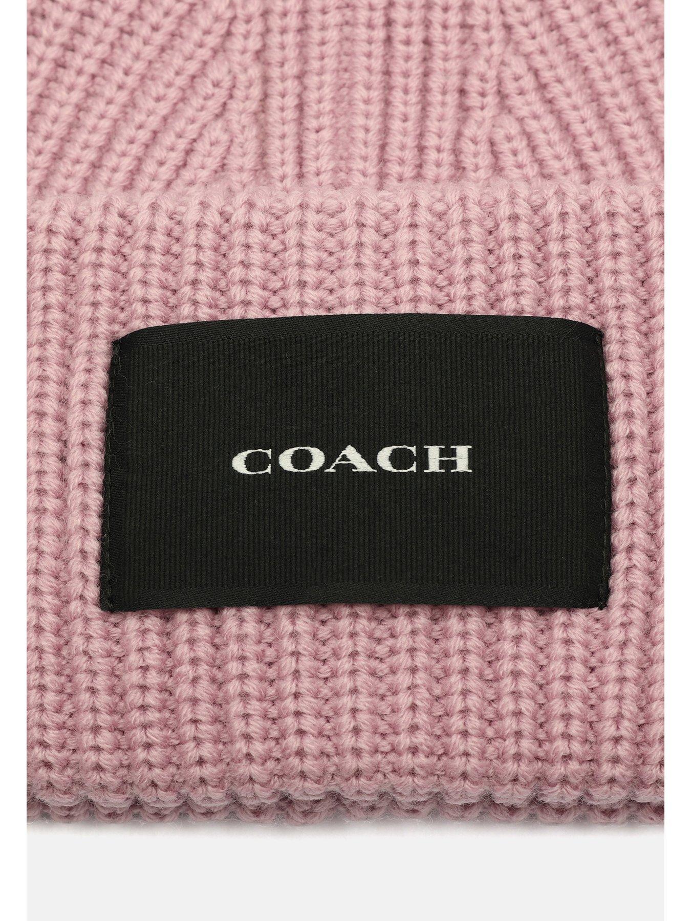 coach-woven-patch-beanie-pinkoutfit